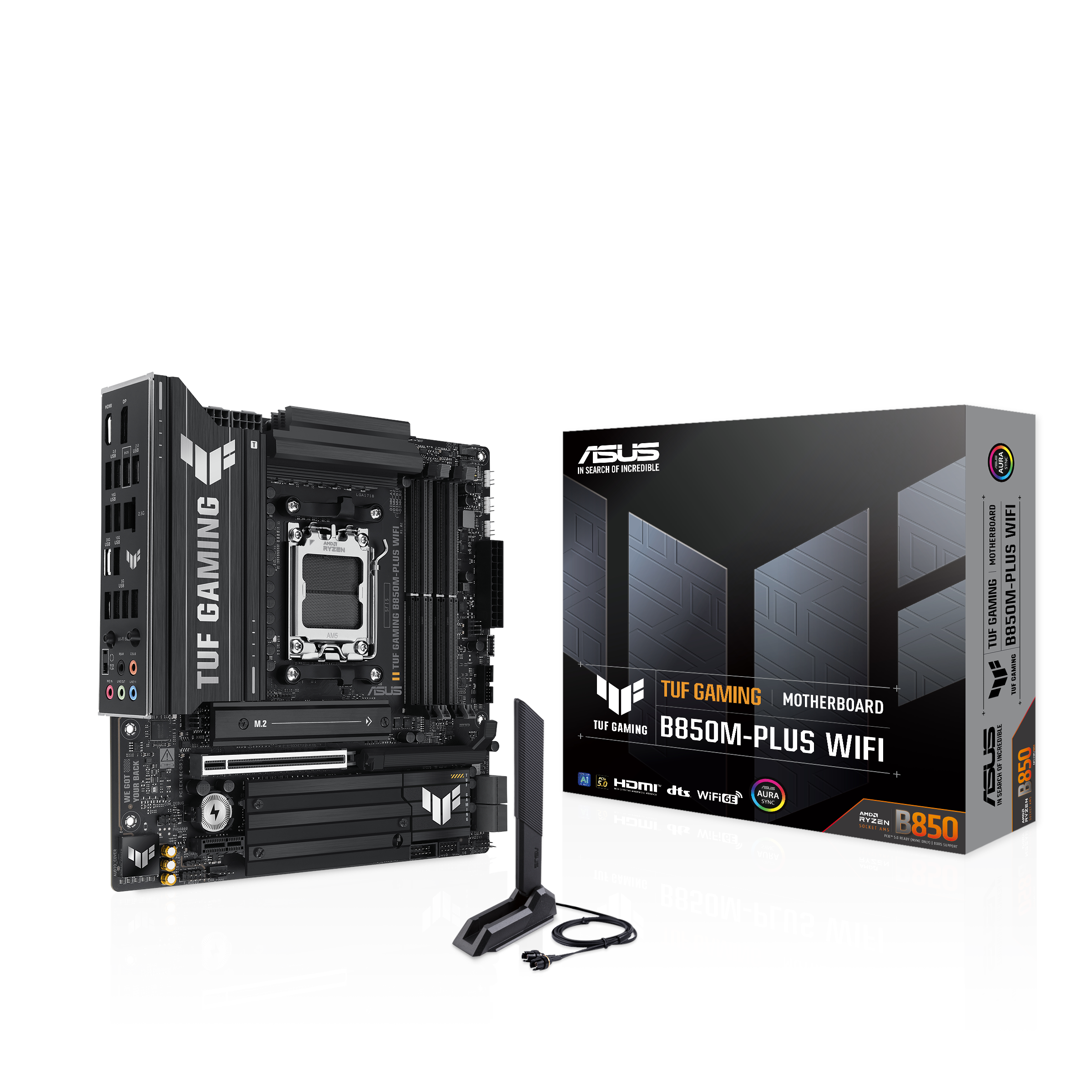 Asus Tuf Gaming B850m-plus Wifi Mainboard - Amd B850 - Amd Am5 - Ddr5 Ram - Micro-atx 90mb1iy0-m0eay0