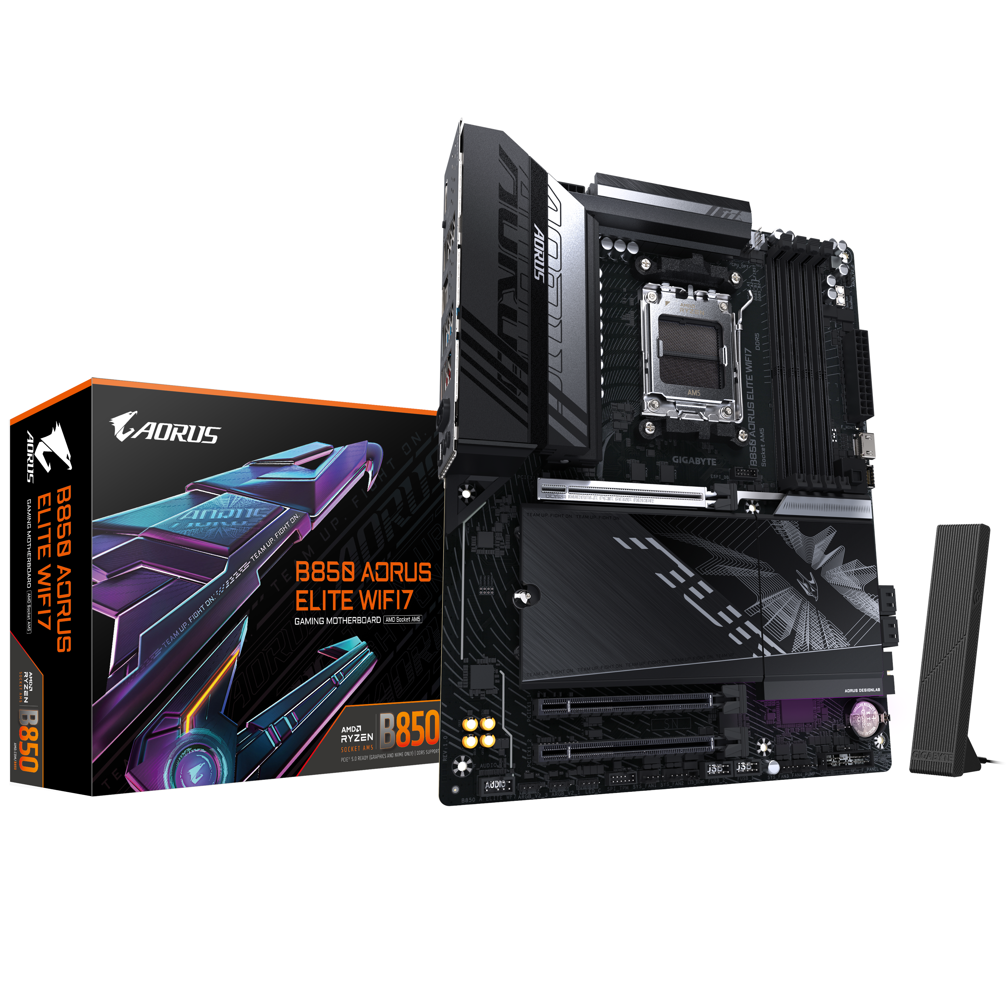 Gigabyte B850 Aorus Elite Wifi7 Mainboard - Amd B850 - Amd Am5 - Ddr5 Ram - Atx
