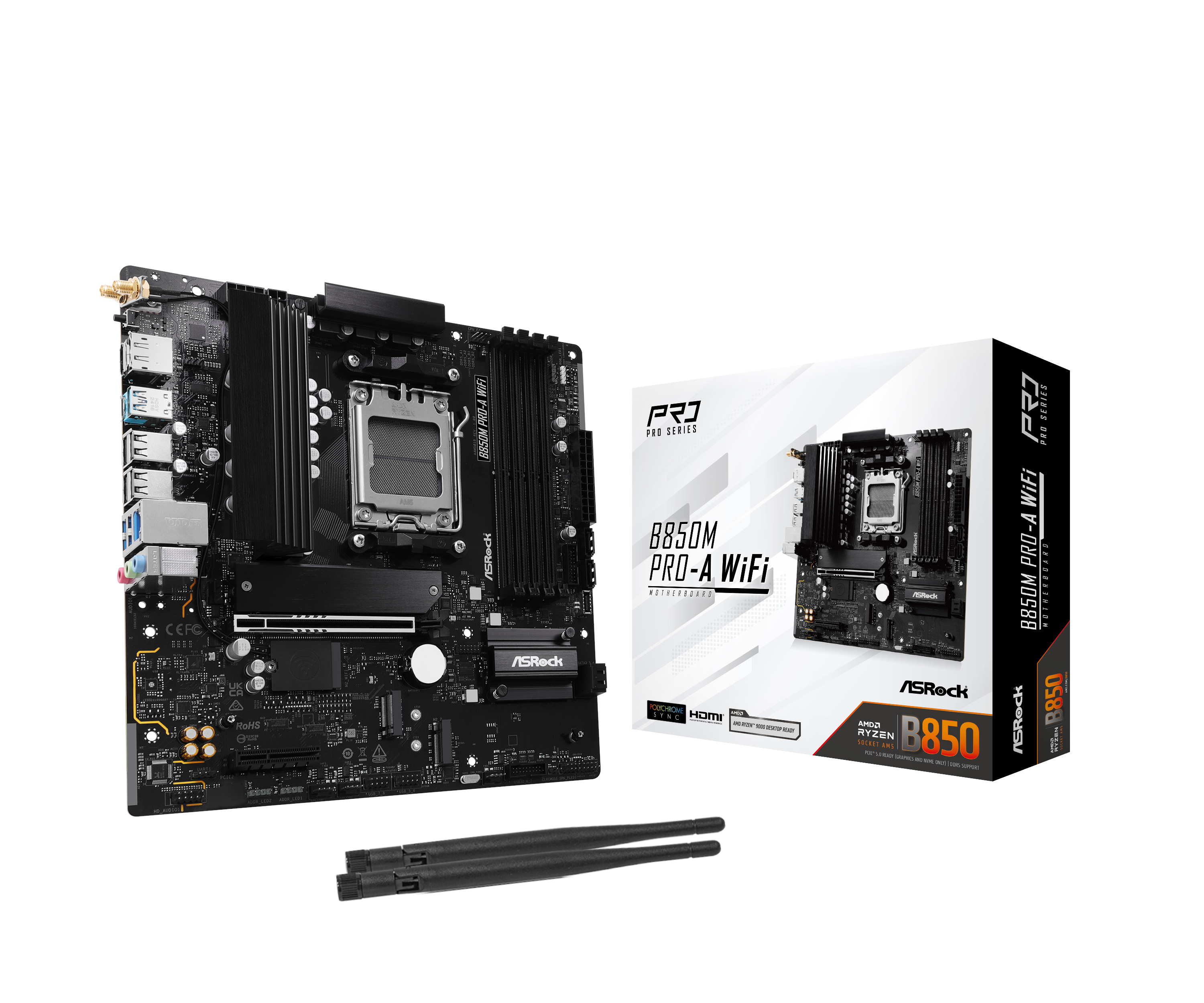 Asrock B850m Pro-a Wifi Mainboard - Amd B850 - Amd Am5 - Ddr5 Ram - Micro-atx