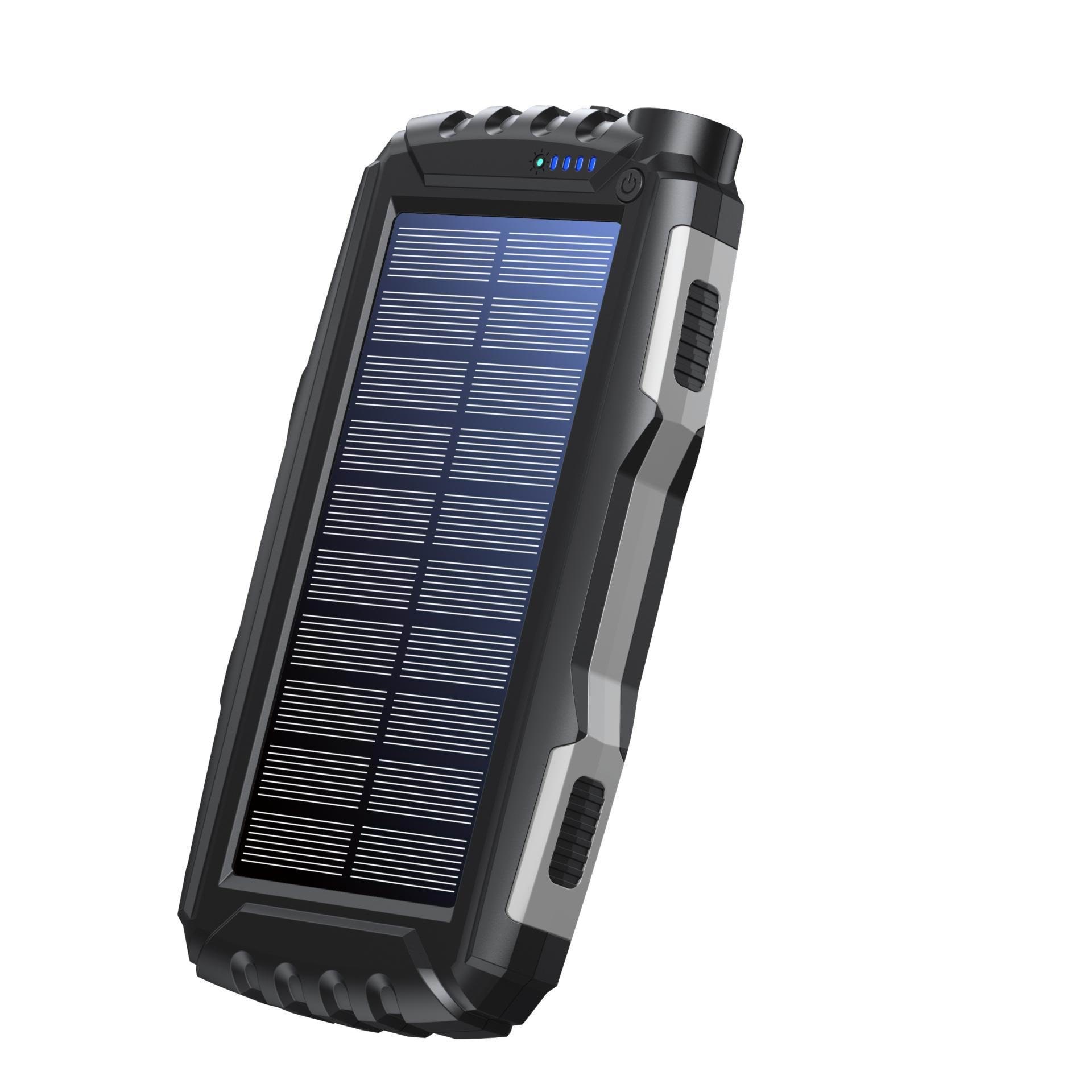 Denver Pso-20010 Mk2 - Solar Powerbank With 20.000mah Battery And Triple Usb Output - 20000 Ah - Powerbank Akku Schwarz