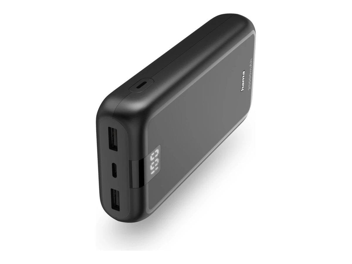 Hama Powerbank 20000 Mah Fast Charge Lipo Anthracite - 20000 Mah - Powerbank Akku Schwarz 00201710