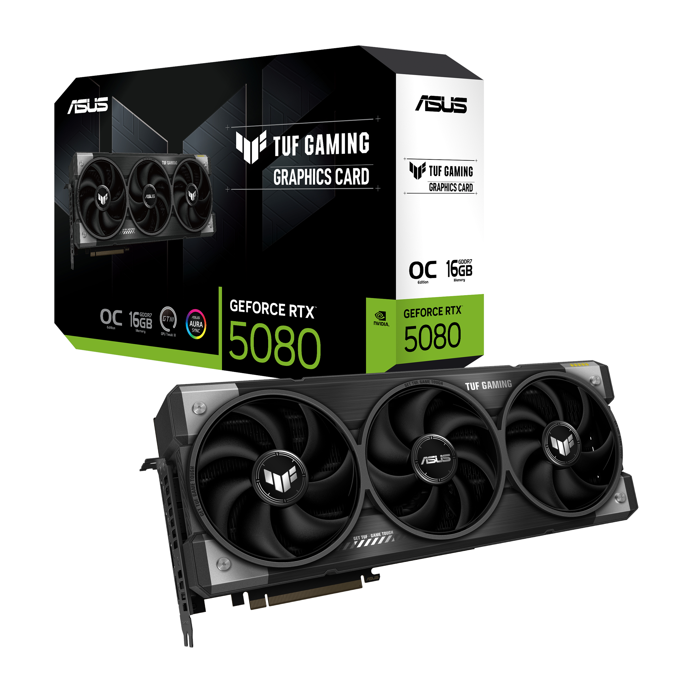 Asus Geforce Rtx 5080 Tuf OC - 16gb Gddr7 Ram - Grafikkarte Schwarz 90yv0m30-m0na00