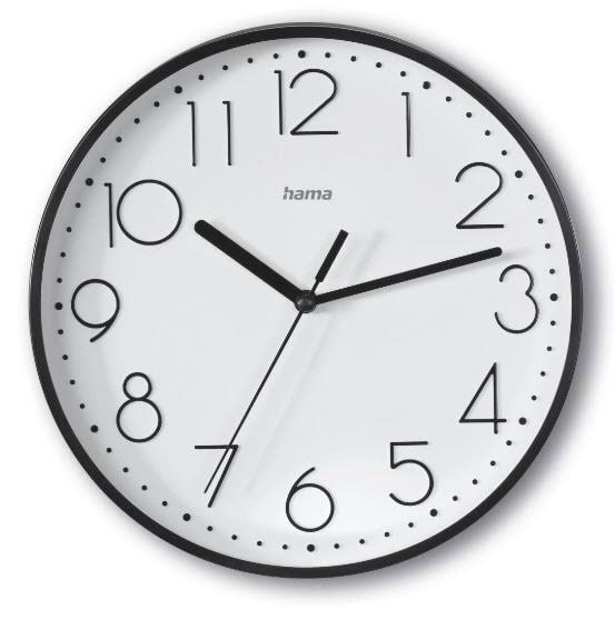 Hama 'Salina' Wall Clock Ø 22 cm Black - Einrichtung