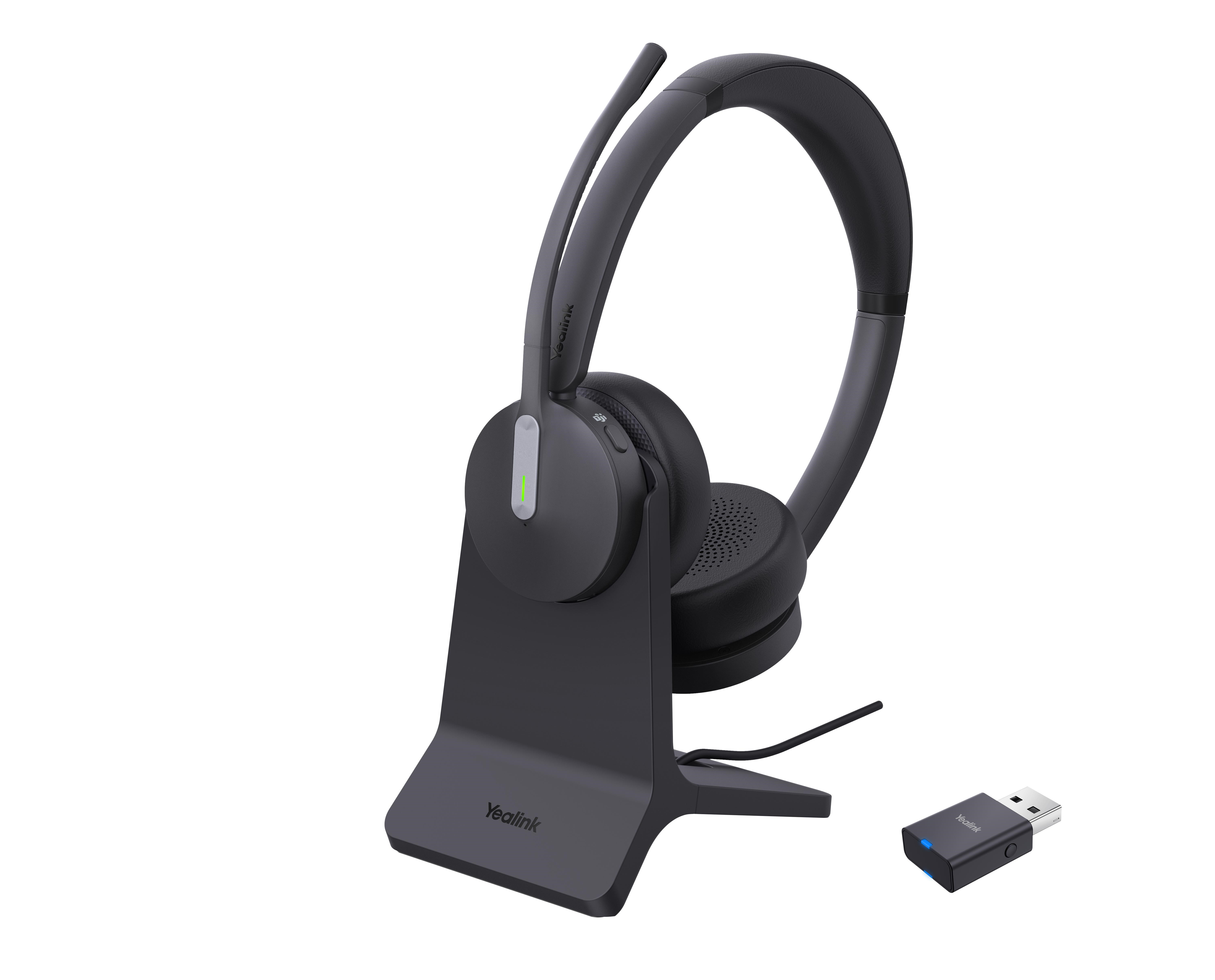 Kopfhörer - Yealink Wh64 Hybrid Dual With Charging Stand - Teams - Kopfhoerer/headsets