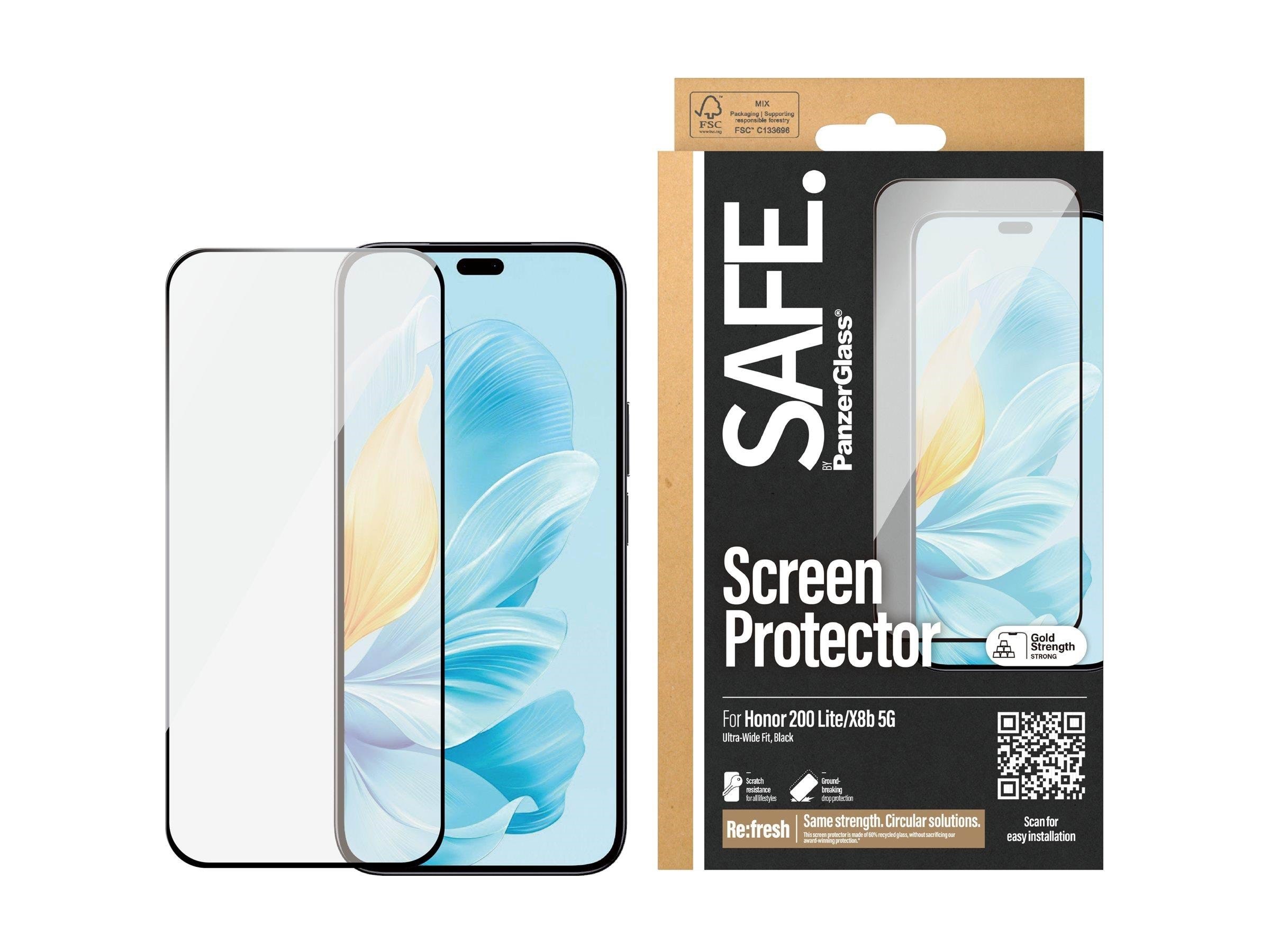Safe by Panzerglass Screen Protector Honor 200 Lite 5G | X8b | Ultra-wide Fit - Handys Schutzfolie