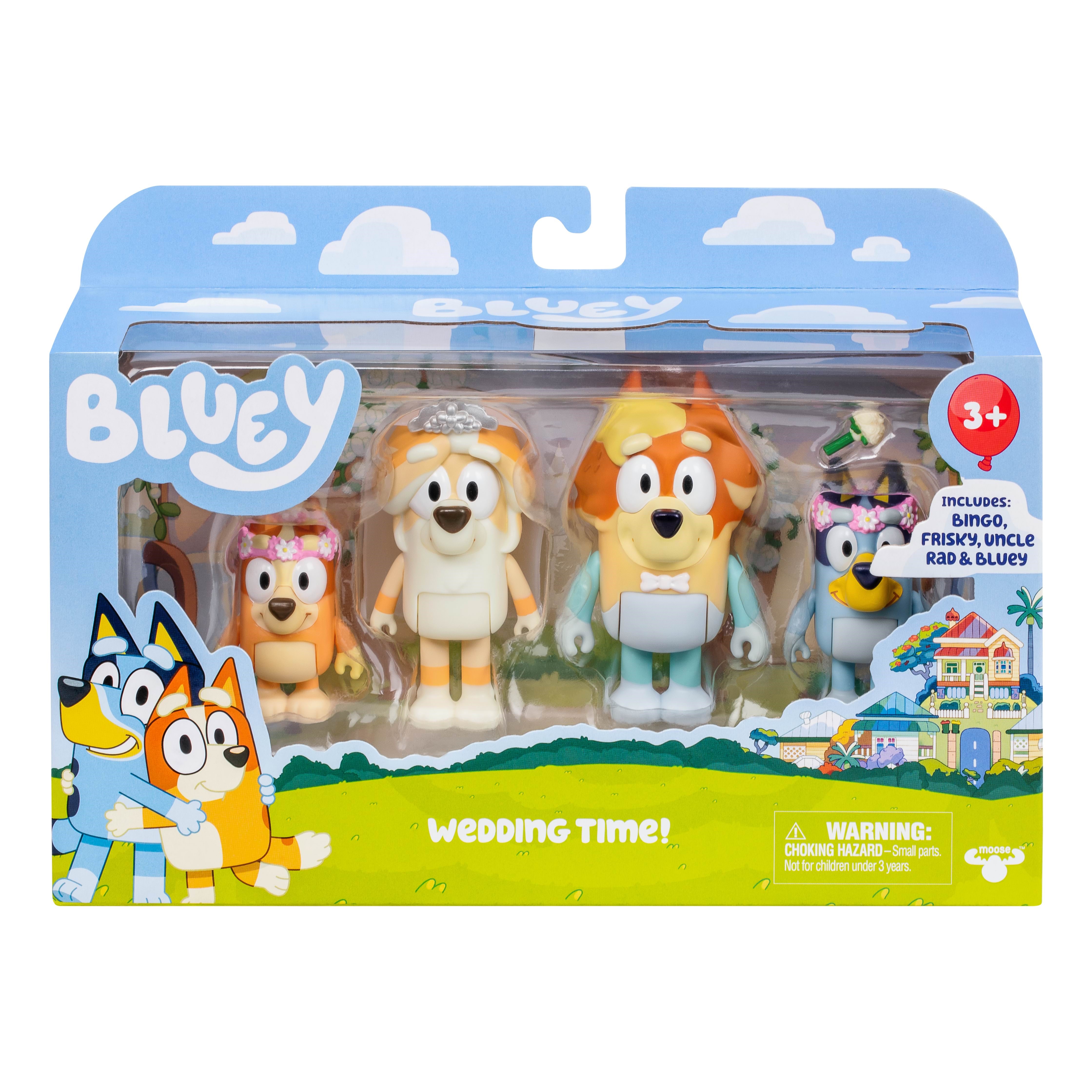 Bluey Figure 4-pack Wedding Time - Spielzeug