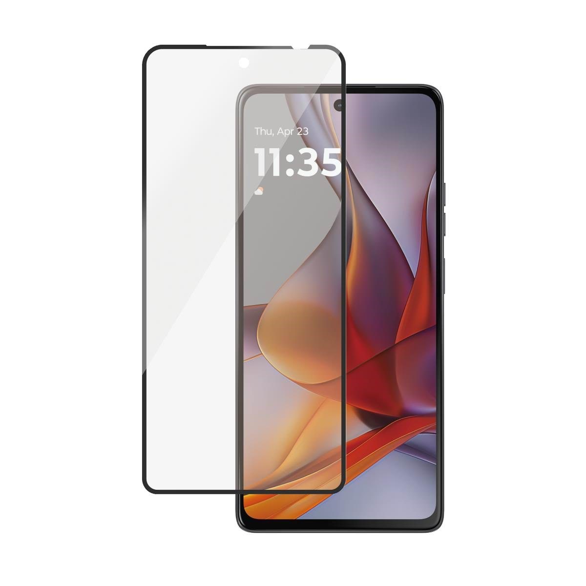 Panzerglass Screen Protector w. Black Frame Motorola Moto G75 5G | Ultra-wide Fit - Handys Schutzfolie