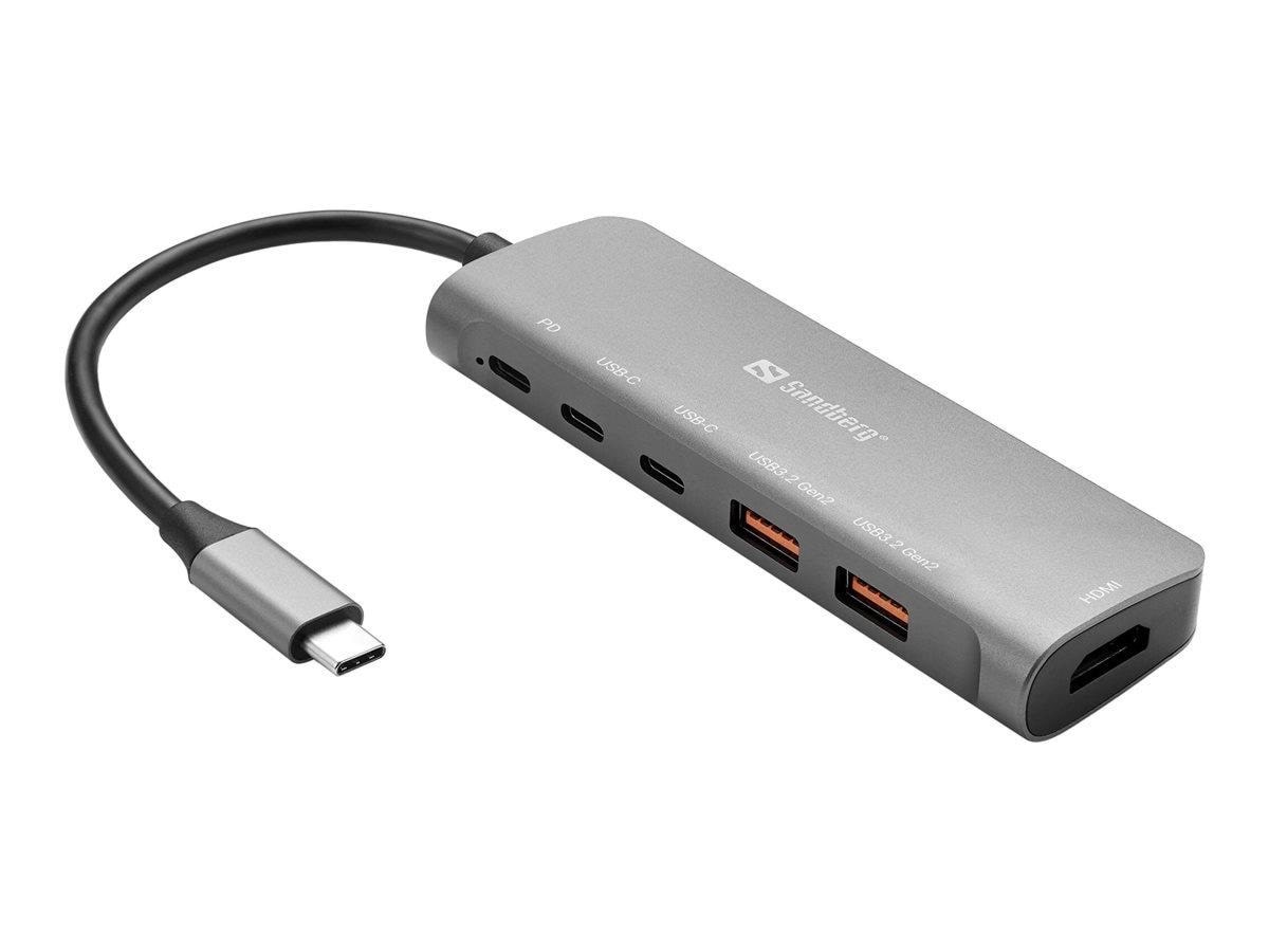 Sandberg Usb-c Dock Hdmi + 2xusb-a + 2xusb-c + Pd100w - Dockingstationen 136-65
