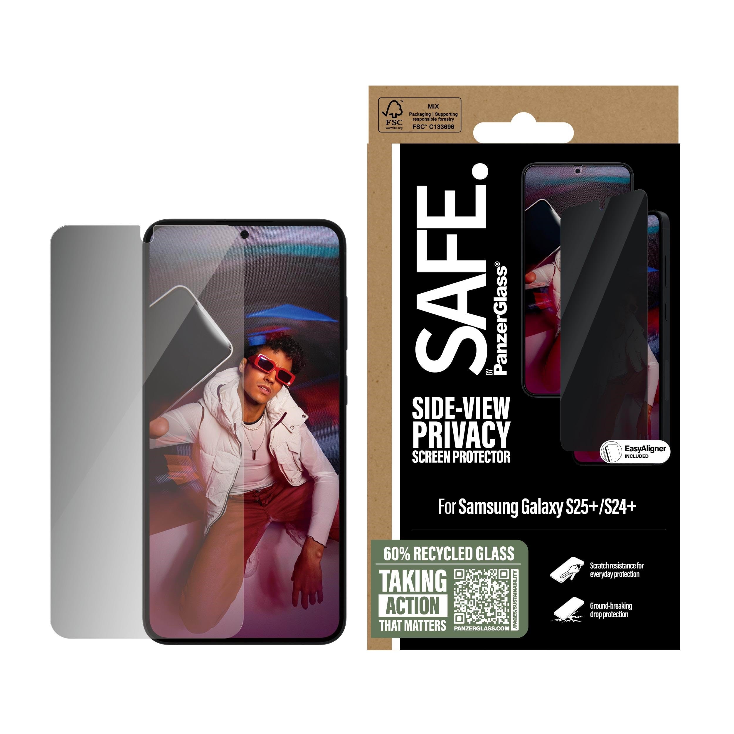 Safe by Panzerglass Privacy Screen Protector Samsung Galaxy S25+ | Ultra-wide Fit - Handys Schutzfolie Sarpuwfg37942