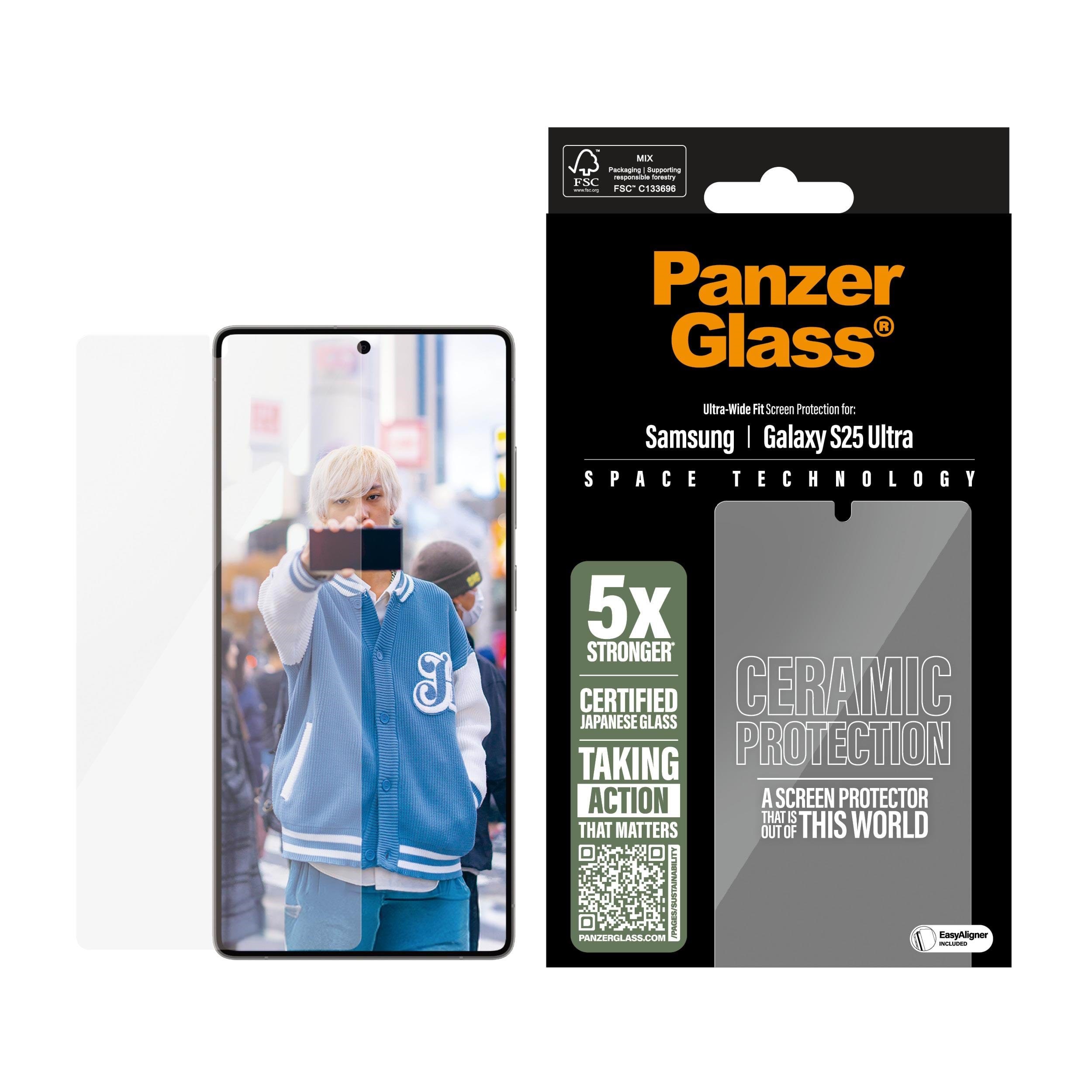 Panzerglass Ceramic Screen Protector Samsung Galaxy S25 Ultra | Ultra-wide Fit - Handys Schutzfolie