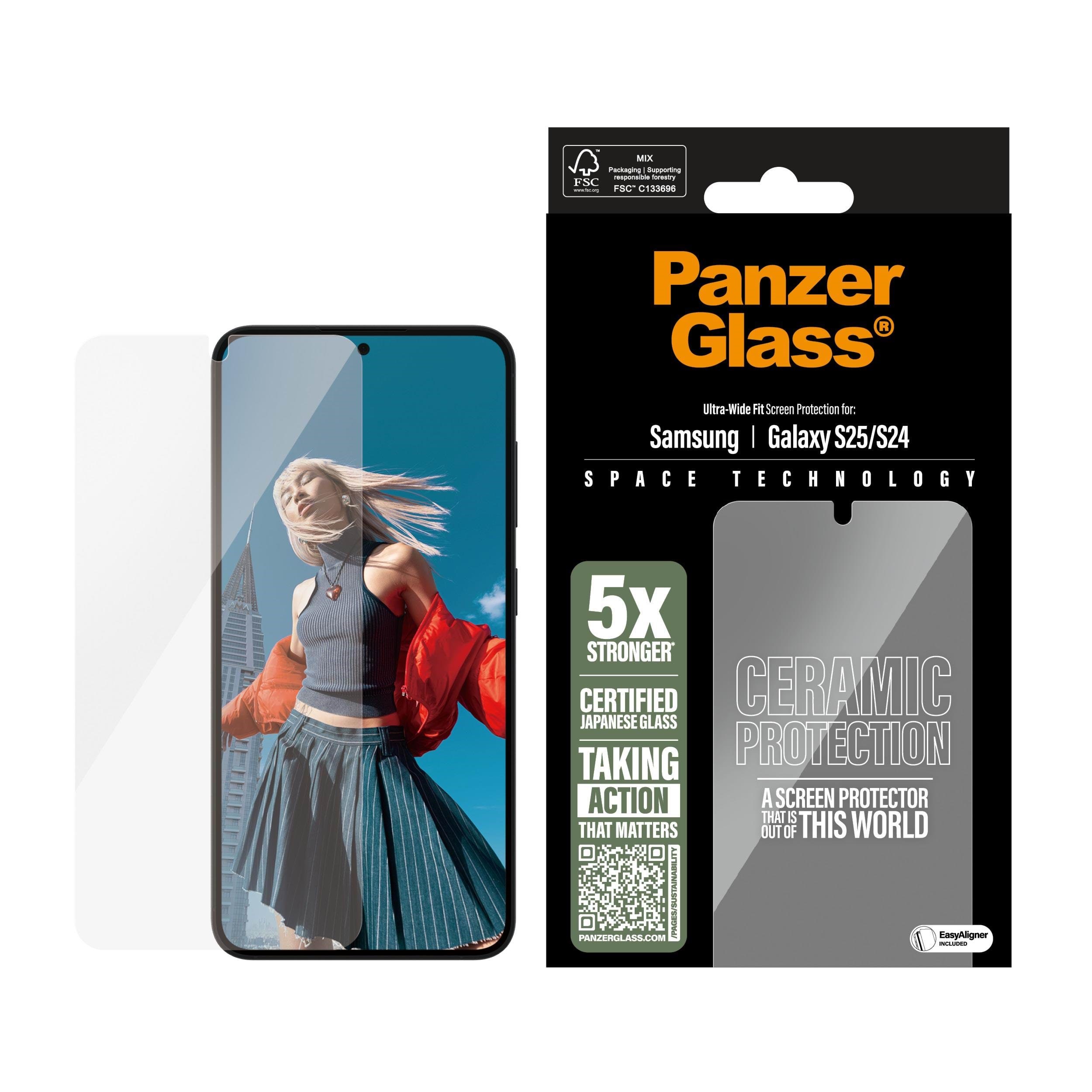 Panzerglass Ceramic Screen Protector Samsung Galaxy S25 | Ultra-wide Fit - Handys Schutzfolie