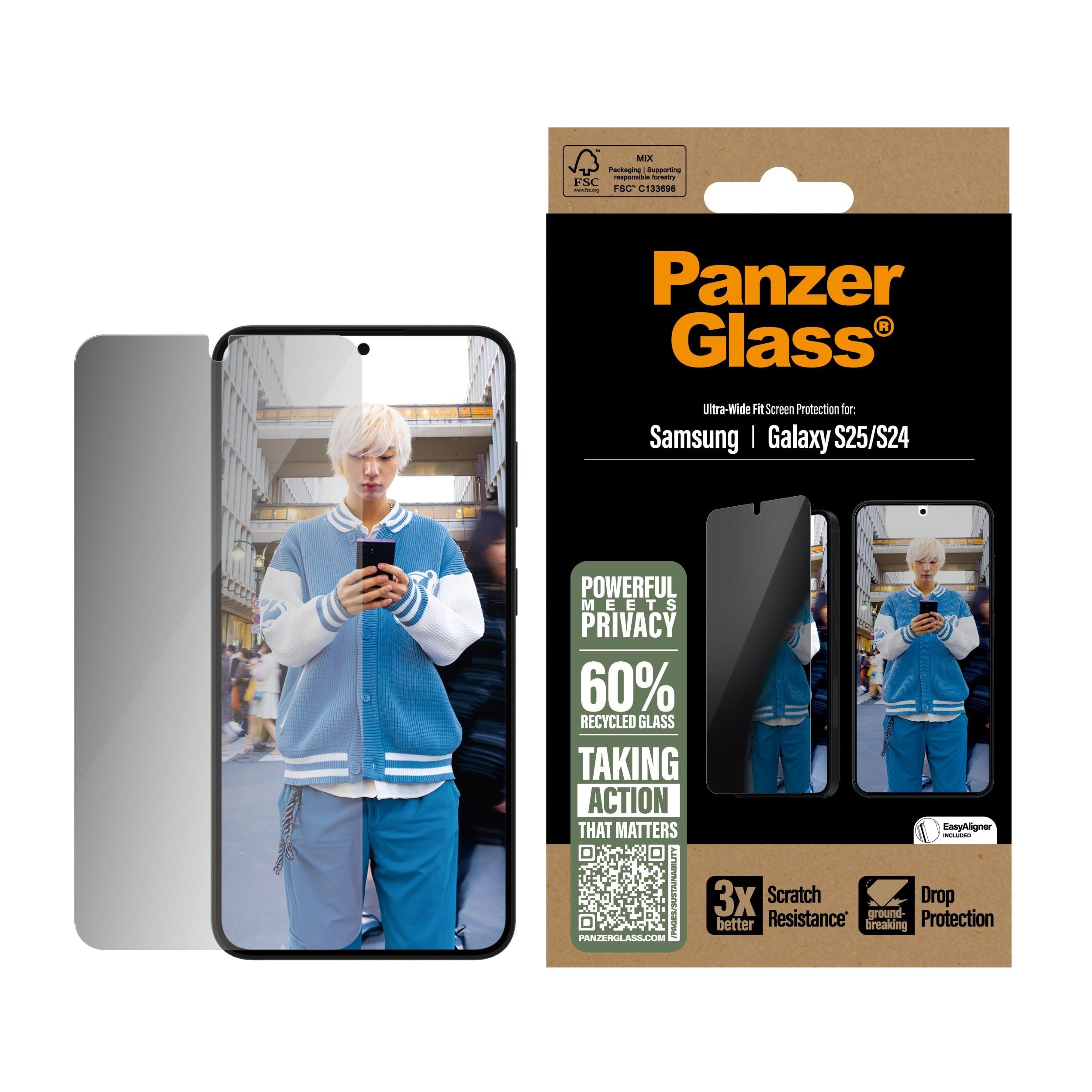 Panzerglass Privacy Screen Protector Samsung Galaxy S25 | Ultra-wide Fit - Handys Schutzfolie Pgrpuwfg38388