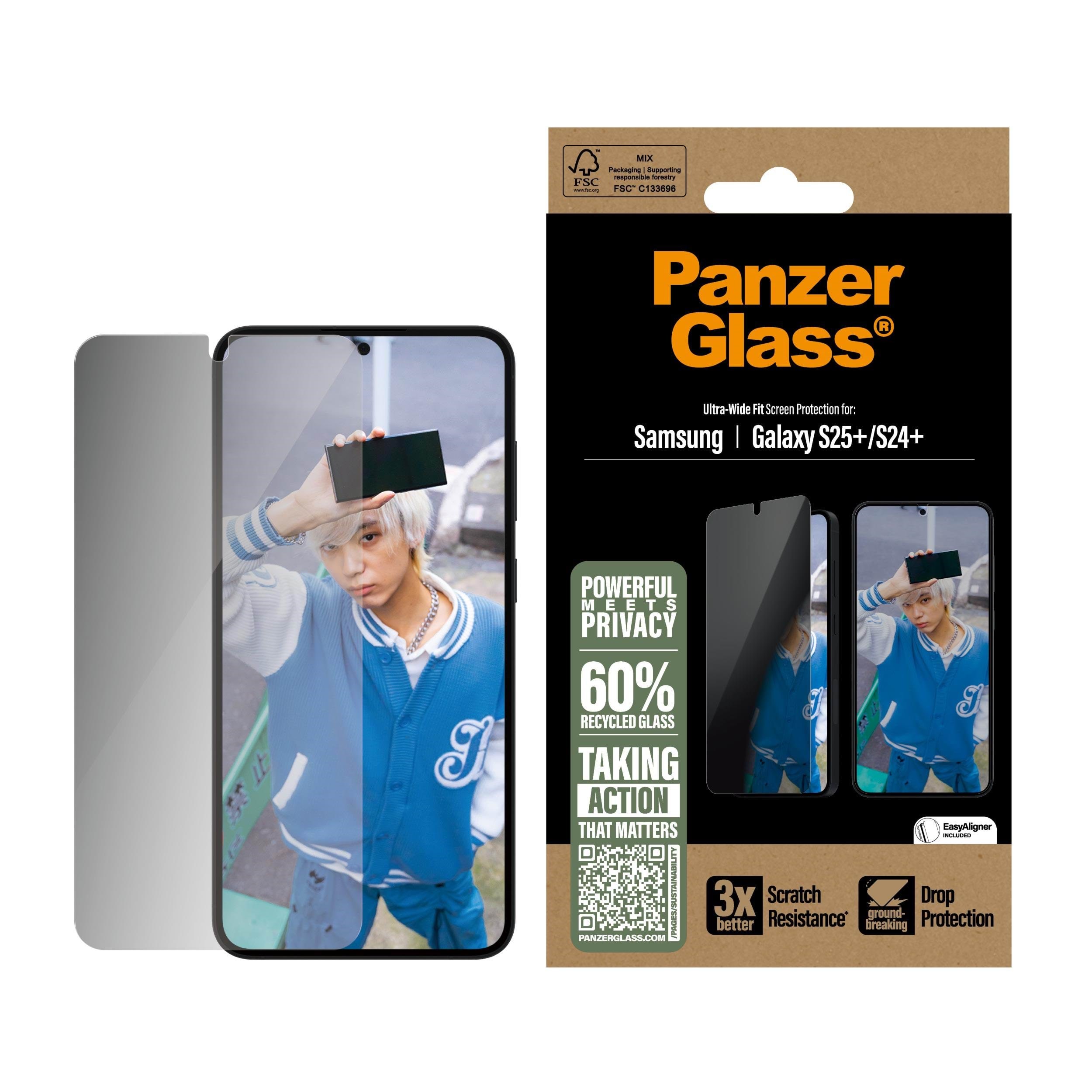 Panzerglass Privacy Screen Protector Samsung Galaxy S25+ | Ultra-wide Fit - Handys Schutzfolie