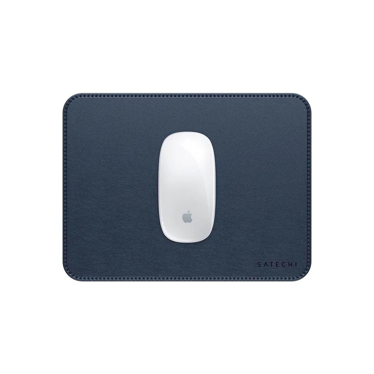 Satechi Vegan-leather Premium Mousepad - Blue - Mauspads Zubehoer St-lmpb