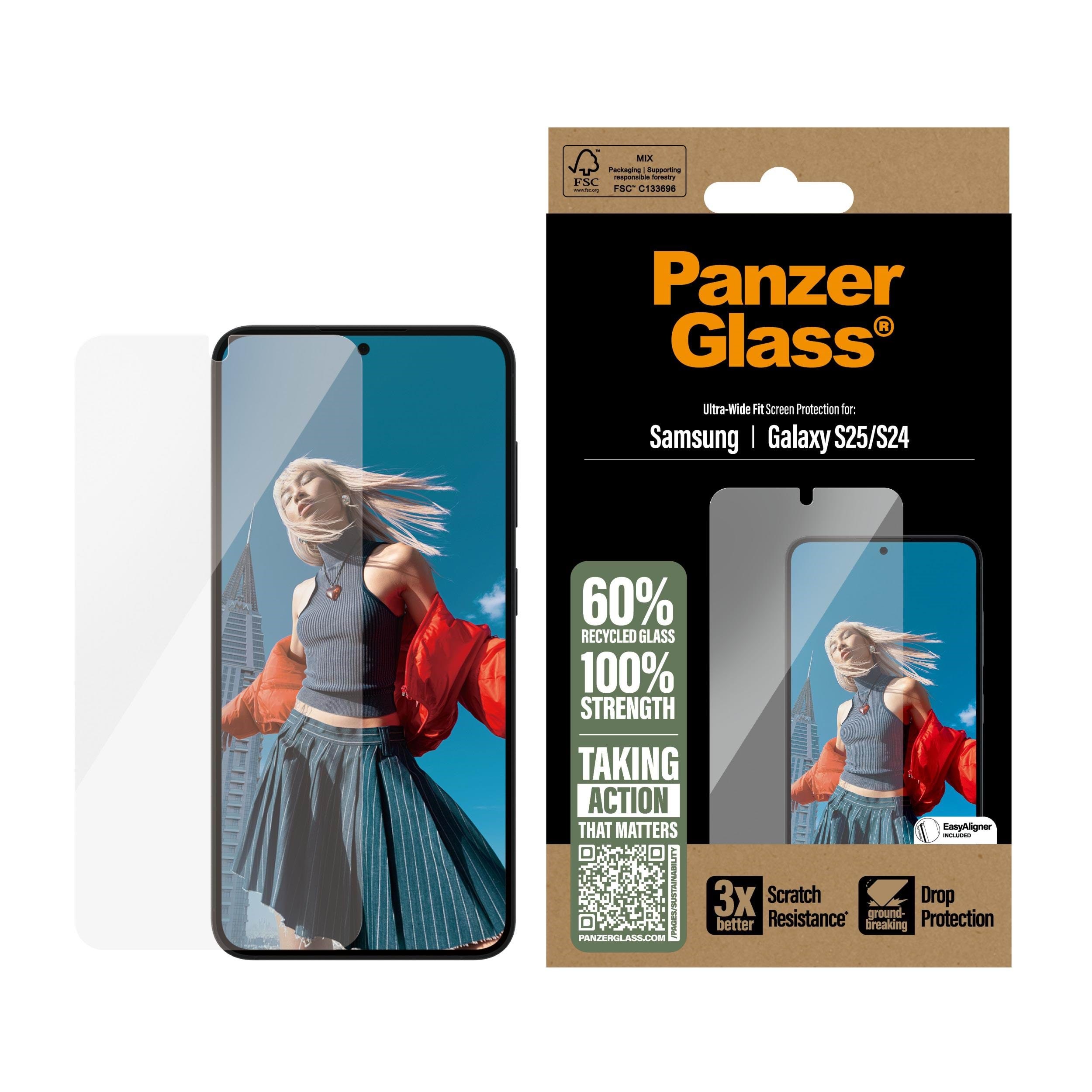 Panzerglass Screen Protector Samsung Galaxy S25 | Ultra-wide Fit - Handys Schutzfolie Pgrnuwfg38388