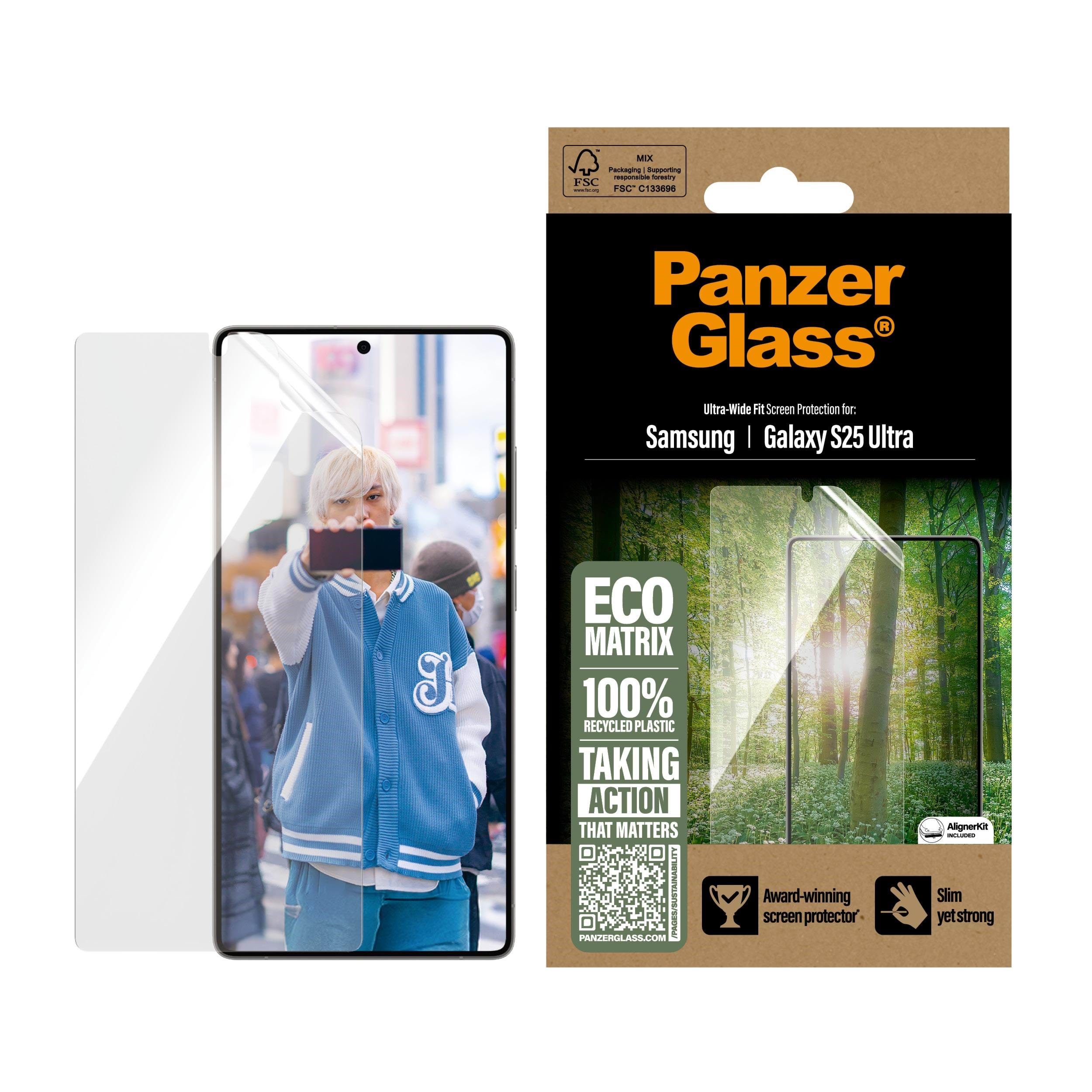 Panzerglass Eco Matrix Screen Protector Samsung Galaxy S25 Ultra | Ultra-wide Fit - Handys Schutzfolie