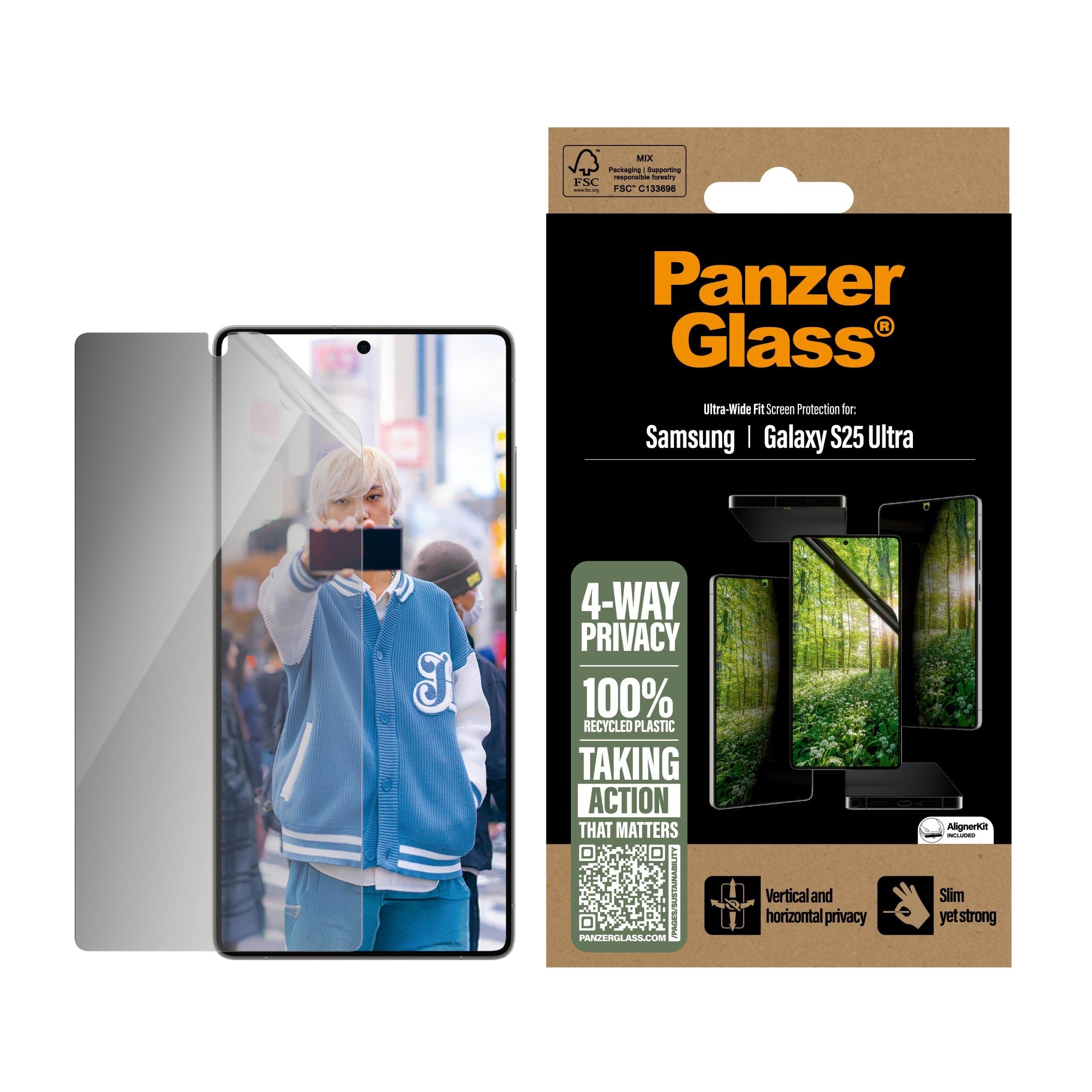 Panzerglass Eco Matrix 4-way Privacy Screen Protector Samsung Galaxy S25 Ultra | Ultra-wide Fit - Handys Schutzfolie Pgrmfpug38488