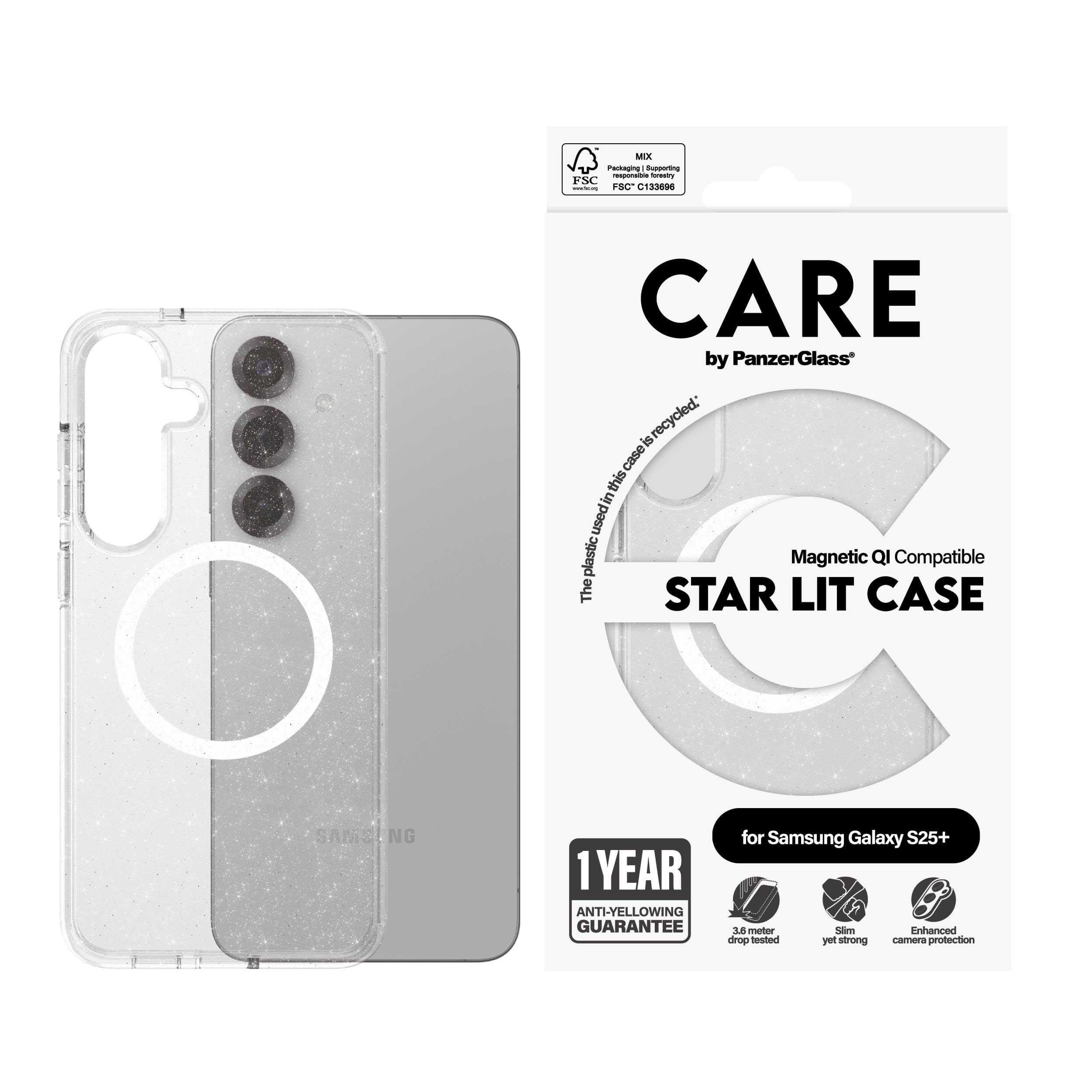 Care by Panzerglass Flagship Case Urban Combat Star Lit w. White QI Compatible Samsung Galaxy S25+ - Handys Cover Cases