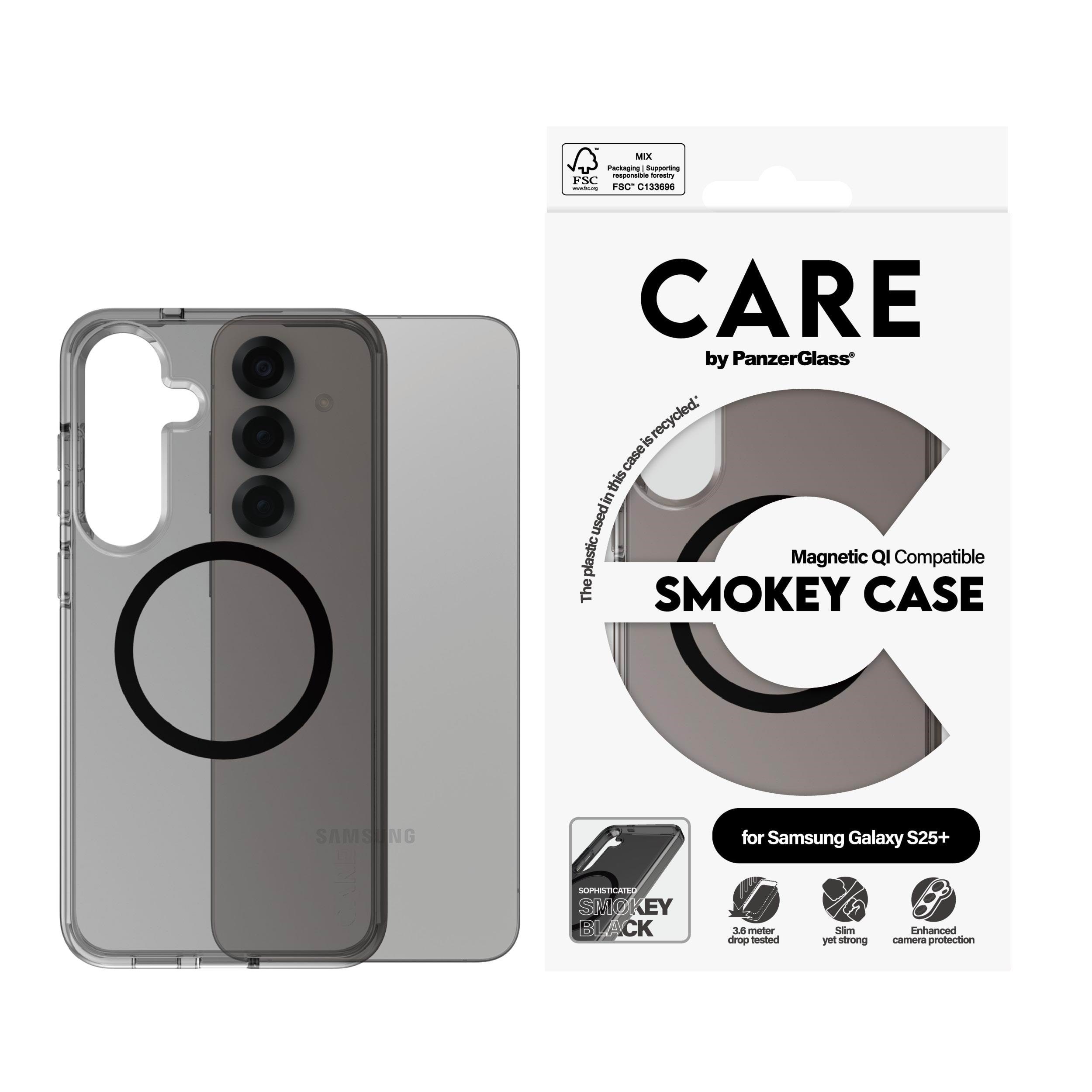 Care by Panzerglass Flagship Case Urban Combat Smokey w. Black QI Compatible Samsung Galaxy S25+ - Handys Cover Cases Crrfsbqg37942