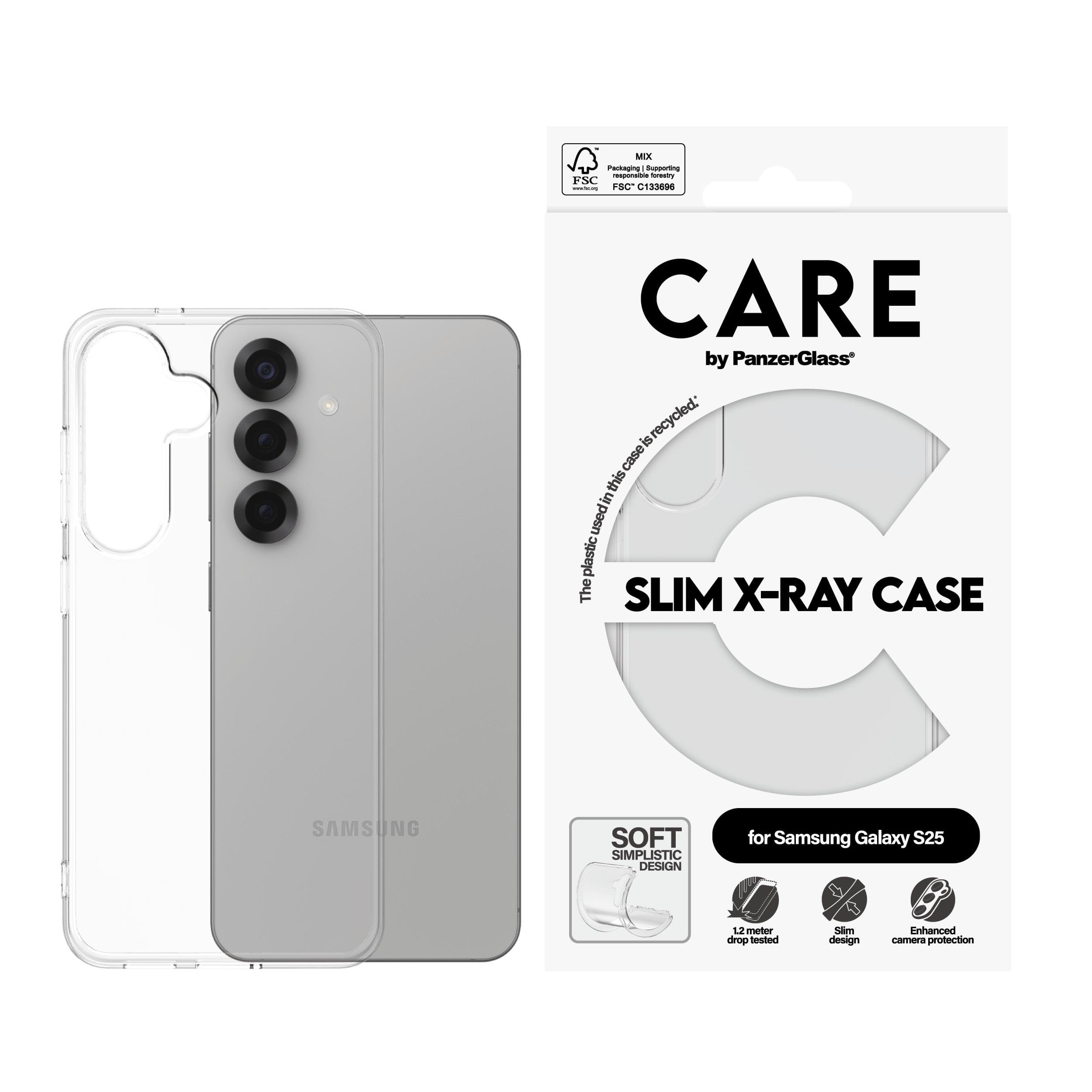 Care by Panzerglass Fashionable Case Transparent X-ray Soft Basic Samsung Galaxy S25 - Handys Cover Cases Crrfaxrg38388