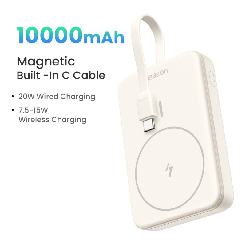 Ugreen 10000mah Magnetic Wireless Power Bank - 10000 Mah - Powerbank Akku