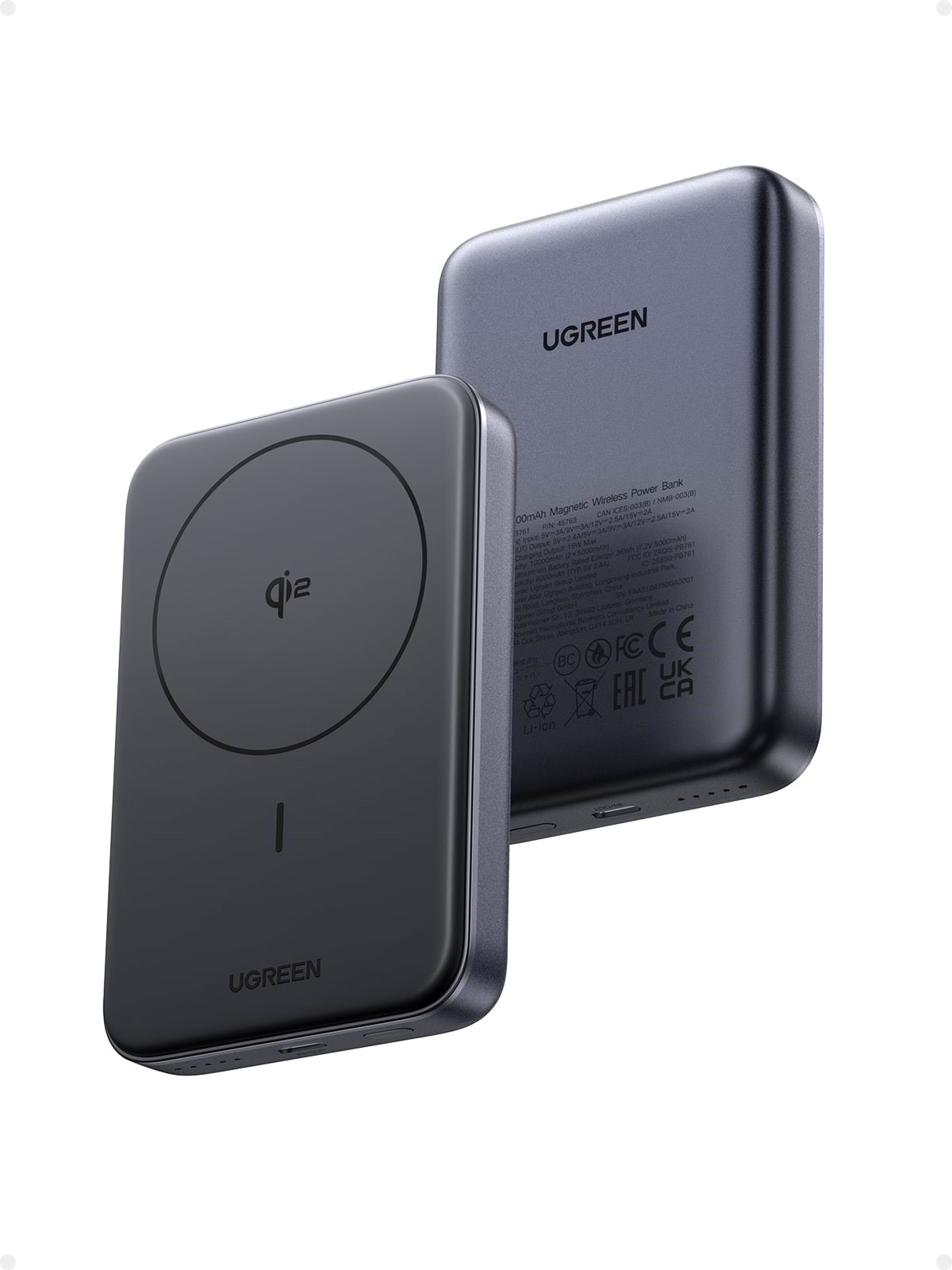 Ugreen Magsafe Portable Charger Qi2 Certified Magnetic 15w Wireless Power Bank 10000mah 30w Fast Charging - 10000 Mah - Powerbank Akku