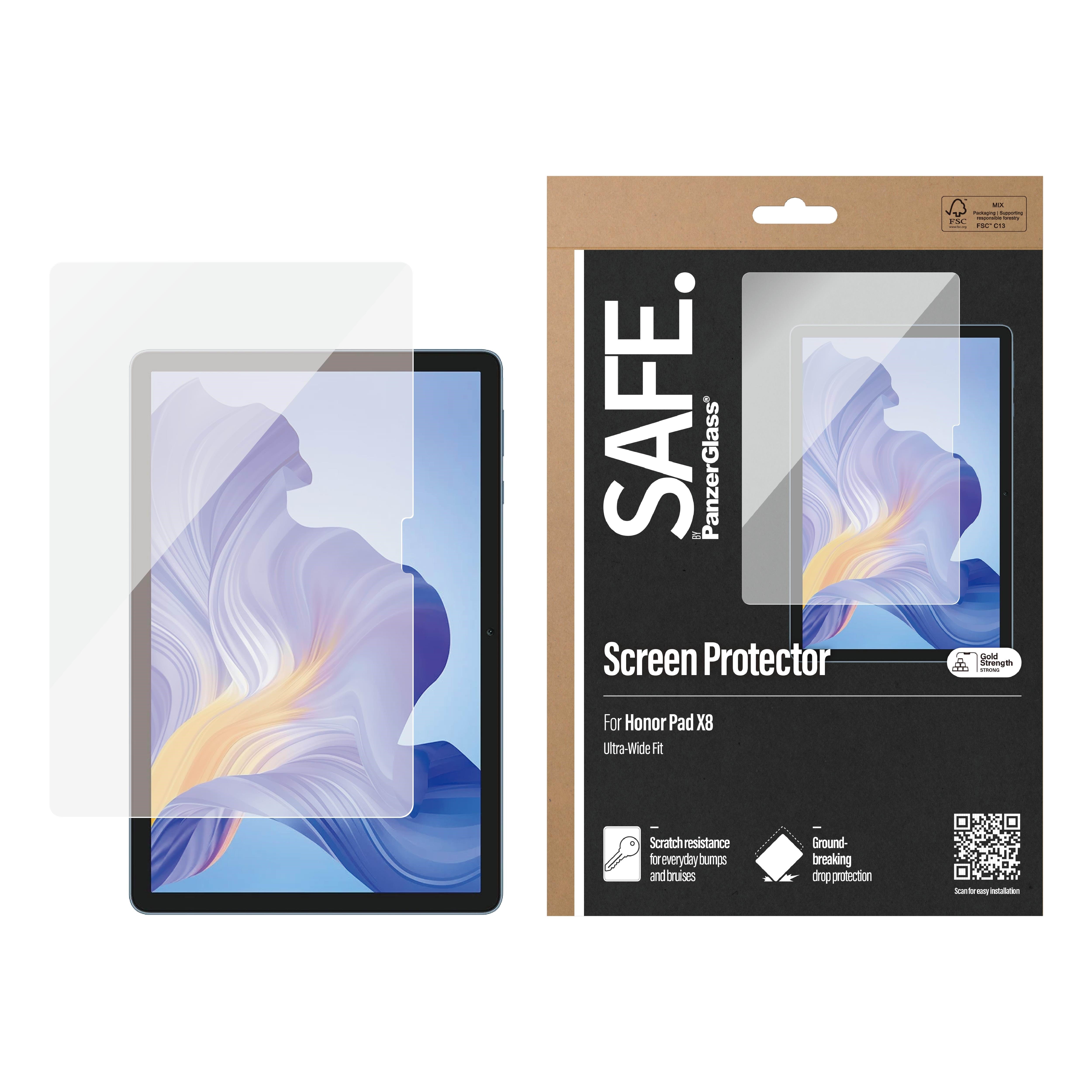 Safe by Panzerglass Screen Protector Honor Pad X8 | Ultra-wide Fit - Tablets Anderes Zubehoer