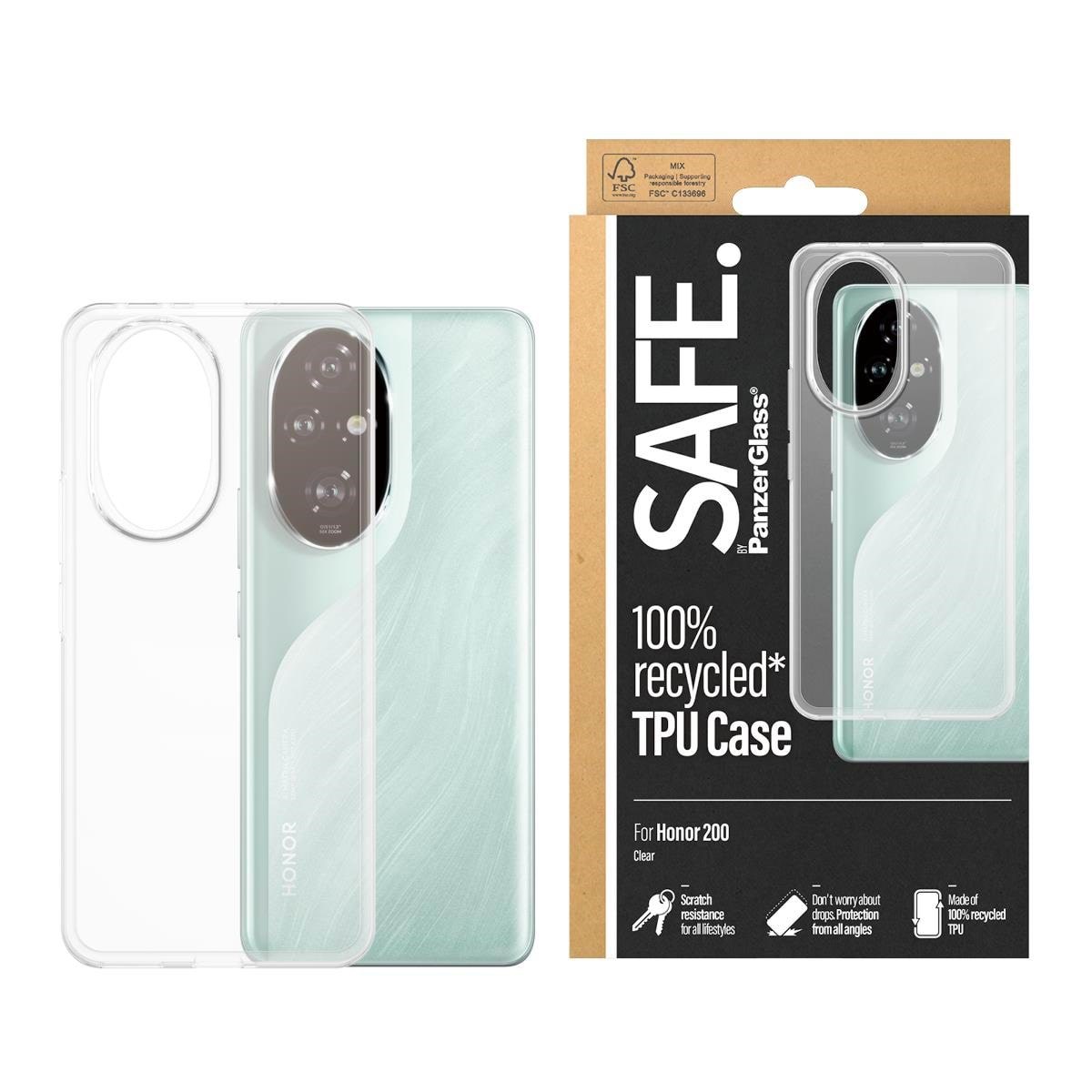 Safe by Panzerglass Tpu Case For Honor 200 | Transparent - Handys Cover Cases Safe95978