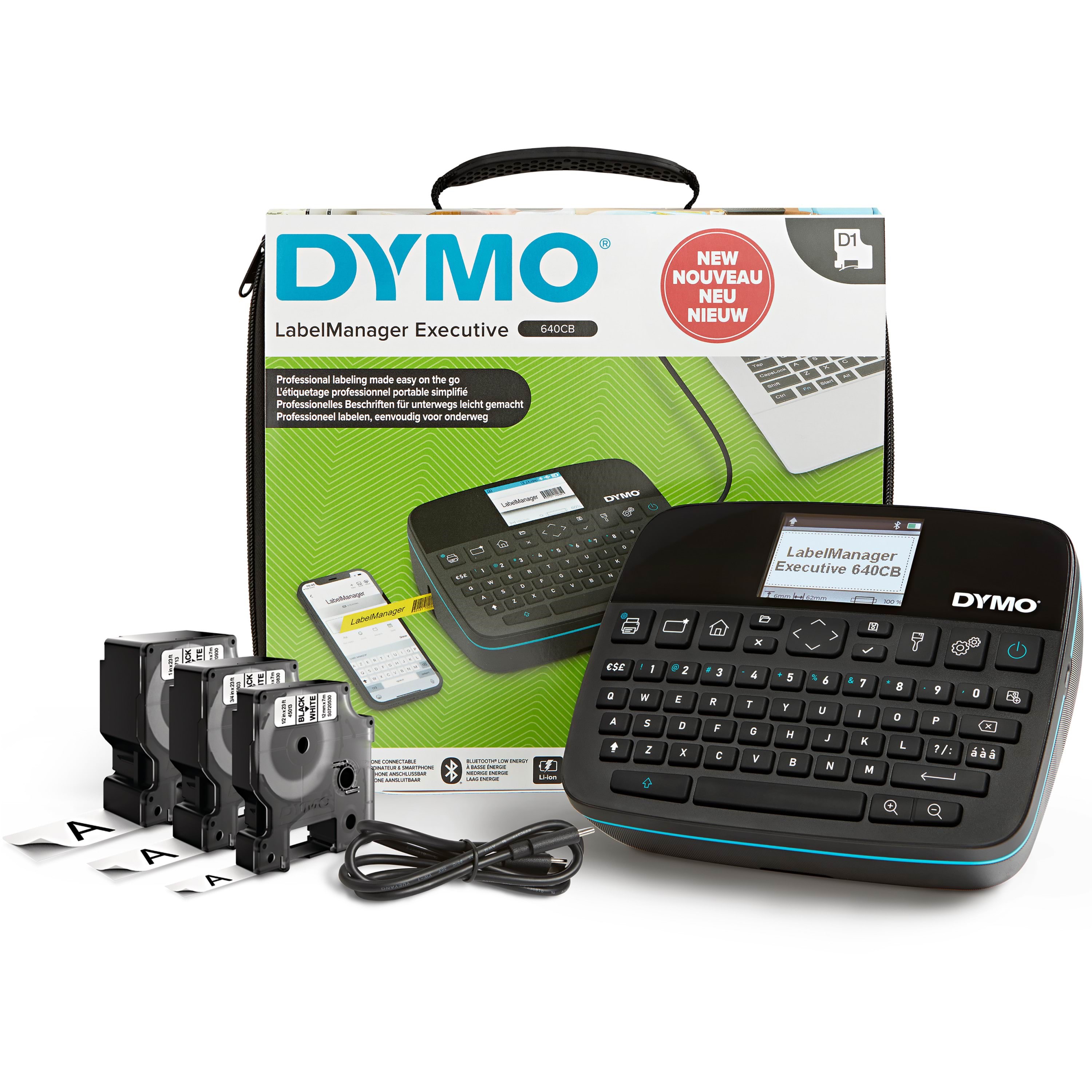 Dymo Labelmanager 640cb - Thermo Transfer - Bluetooth & Usb-c - 24 mm Tape - Label Drucker 2202121