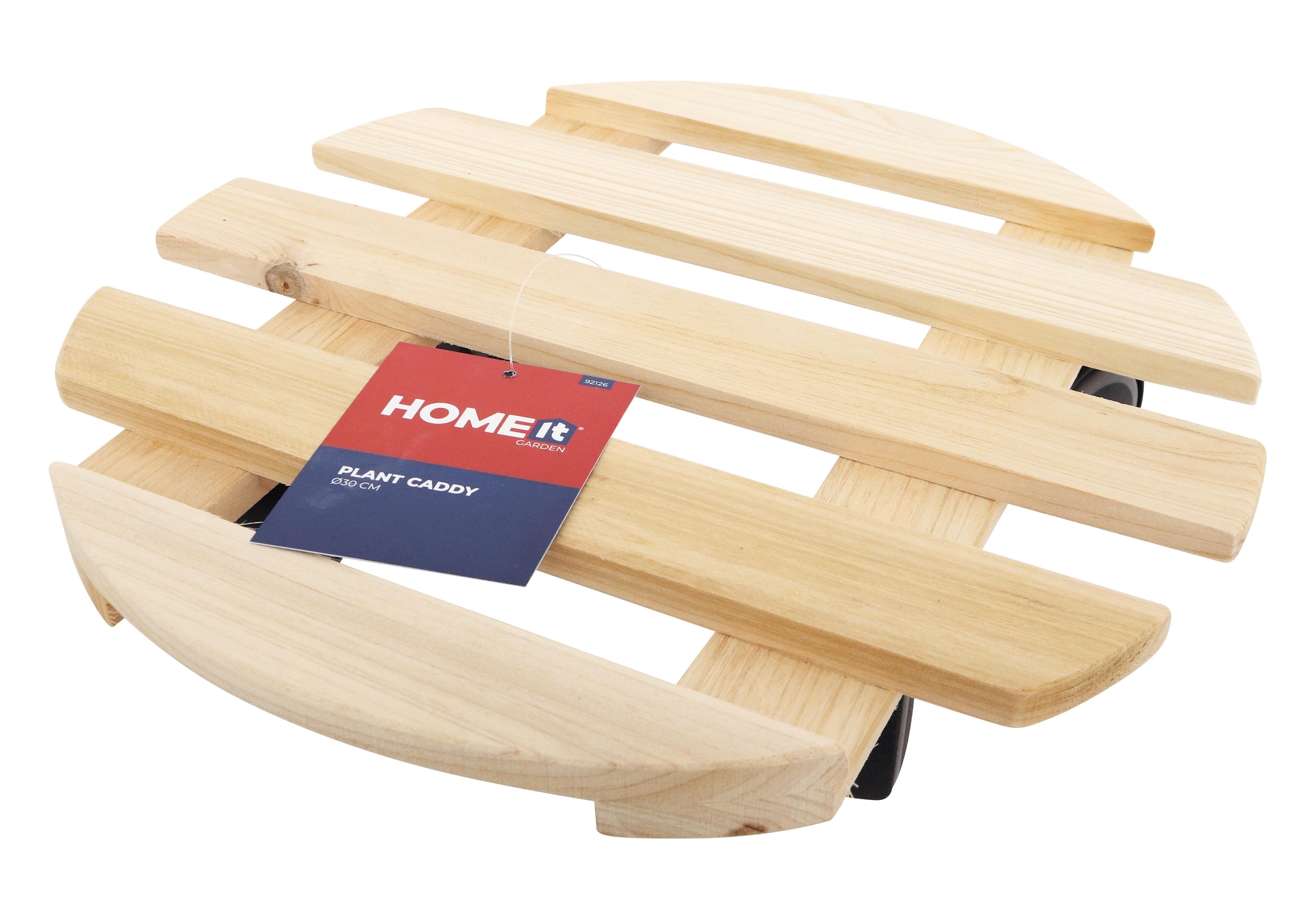 Home>it Jar Cart Round Made of Wood 30 cm - Gartengeraete