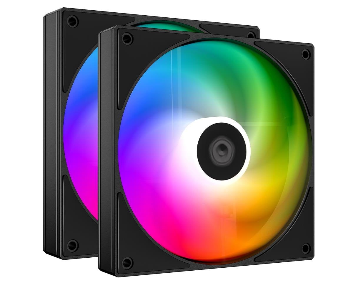 Id-cooling As-140-argb-k (2-pack) - Gehäuselüfter - 140mm - Schwarz Mit Rgb Led - 25 Dba - Gehaeuseluefter