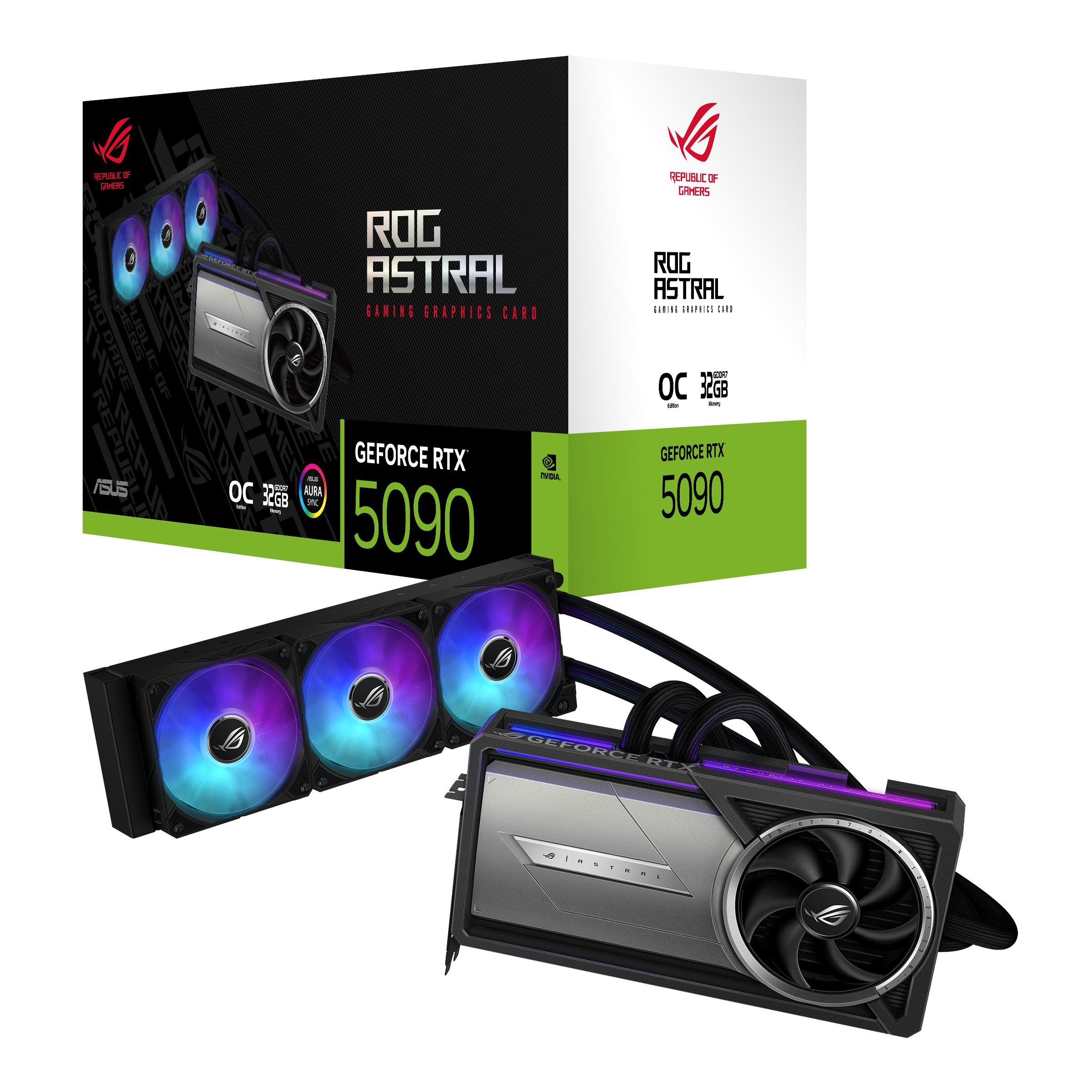 Asus Geforce Rtx 5090 Rog Astral LC OC - 32gb Gddr7 Ram - Grafikkarte Schwarz 90yv0lw2-m0na00