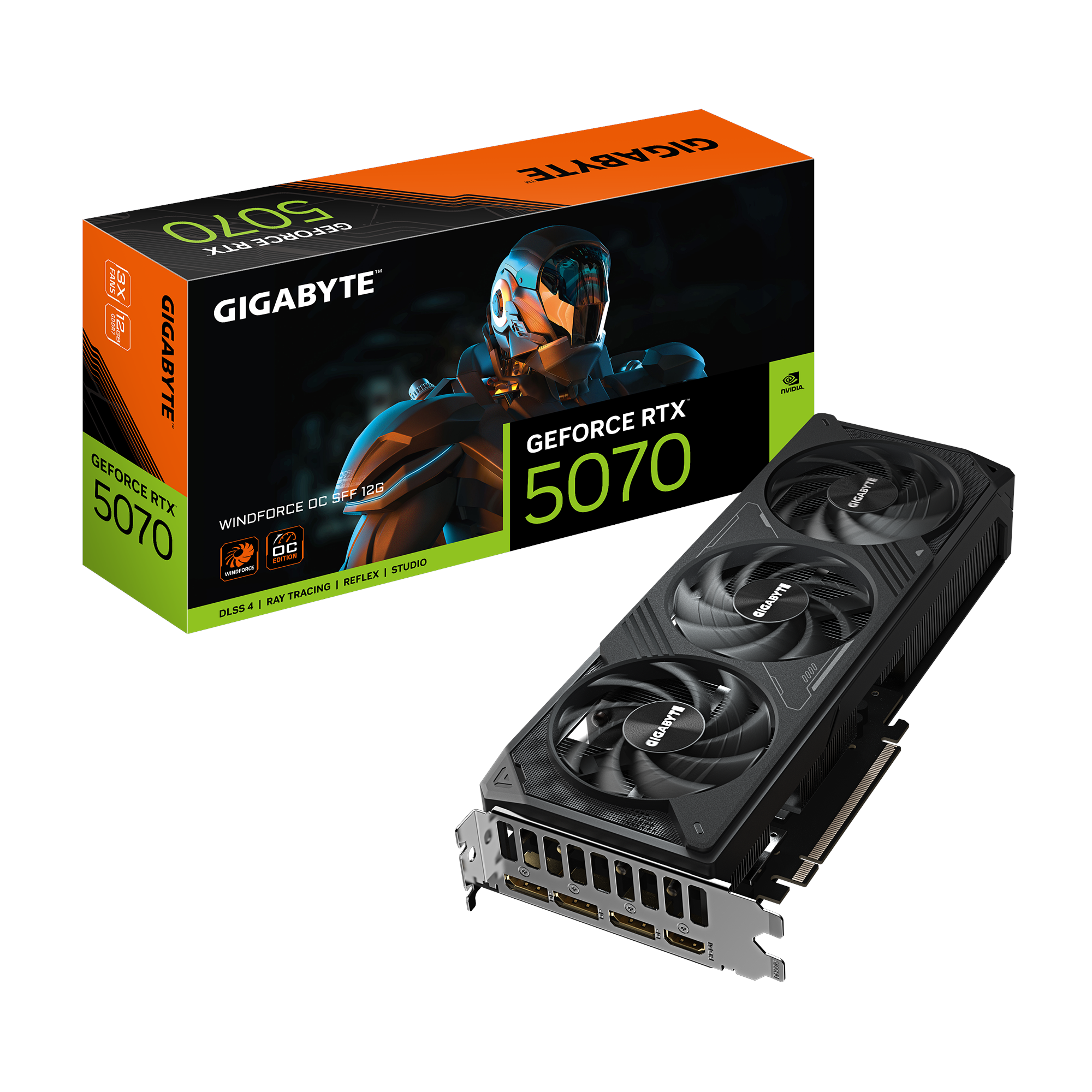 Gigabyte Geforce Rtx 5070 Windforce 3 OC - 12gb Gddr7 Ram - Grafikkarte