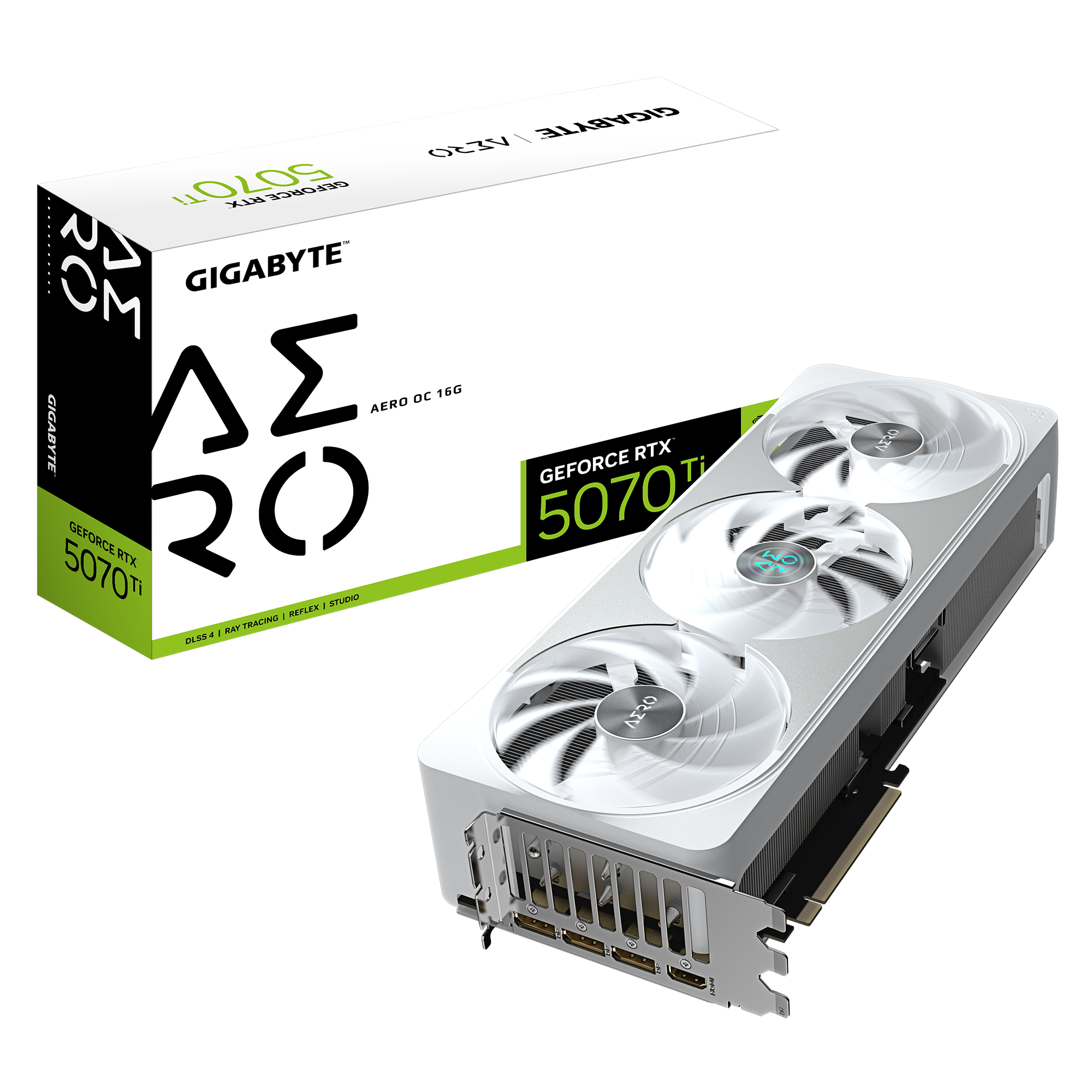 Gigabyte Geforce Rtx 5070 Ti Aero OC - 16gb Gddr7 Ram - Grafikkarte Weiß Gv-n507taero Oc-16gd