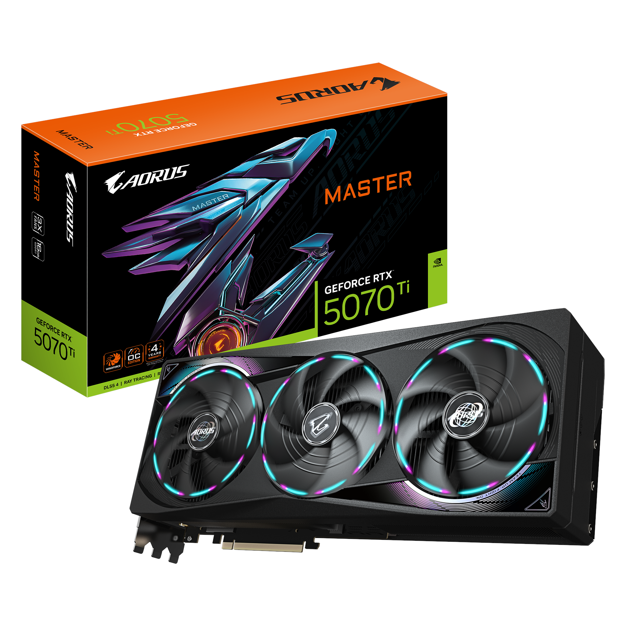 Gigabyte Geforce Rtx 5070 Ti Aorus Master - 16gb Gddr7 Ram - Grafikkarte