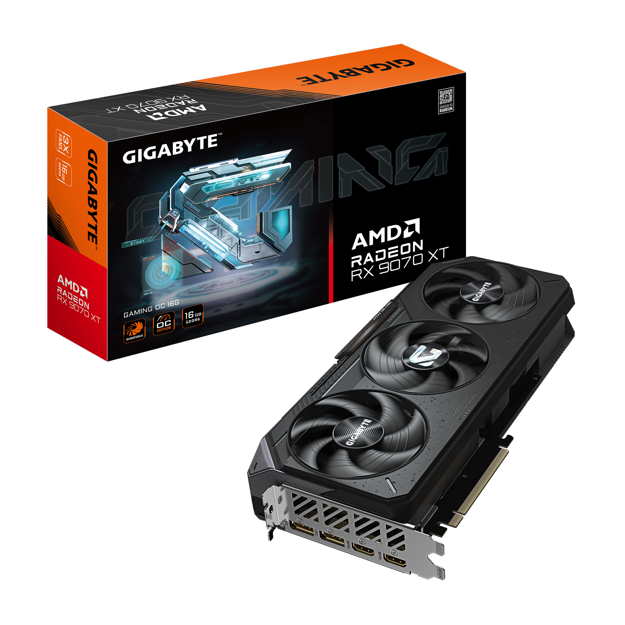 Gigabyte Radeon RX 9070 XT Gaming OC - 16gb Gddr6 Ram - Grafikkarte Schwarz Gv-r9070xtgaming Oc-16gd