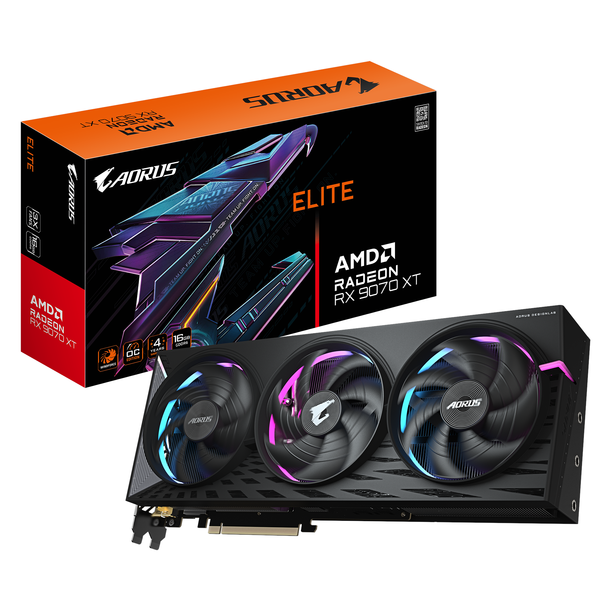 Gigabyte Radeon RX 9070 XT Aorus Elite - 16gb Gddr6 Ram - Grafikkarte