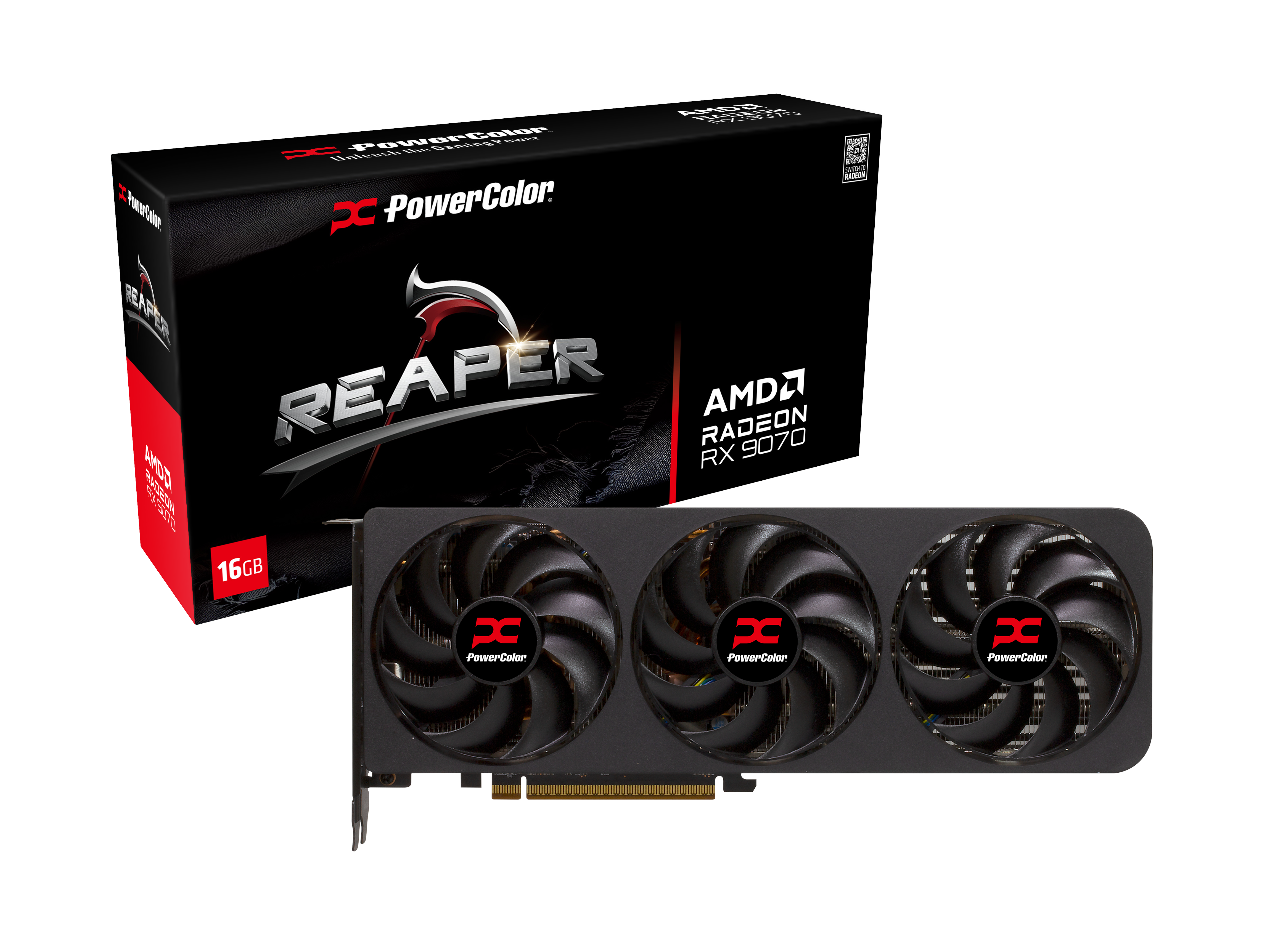 Powercolor Radeon RX 9070 Reaper - 16gb Gddr6 Ram - Grafikkarte Schwarz Rx9070 16g-a