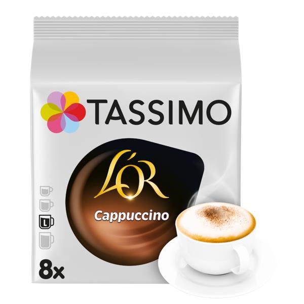 L'or Pods Tassimo Cappucino - 8 Pcs - Kaffeezubereitung Silber 4019119