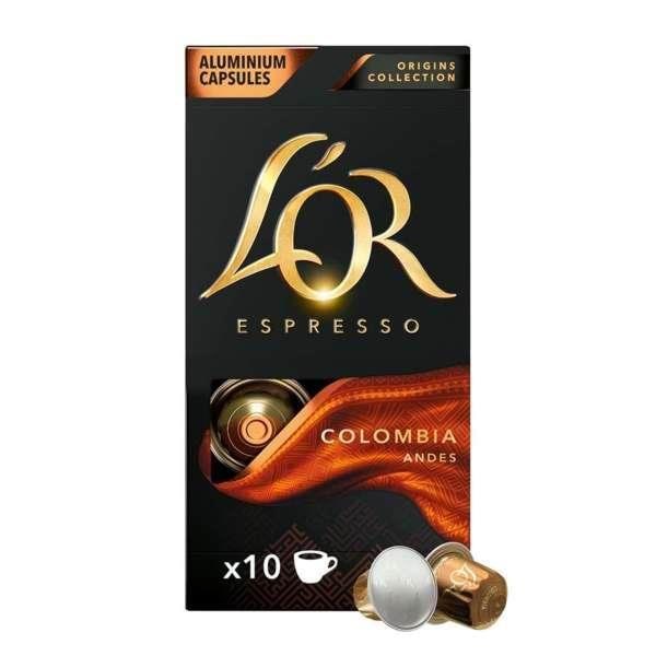 L'or Capsules Espresso Colombia - 10 Pcs - Kaffeezubereitung Schwarz 4028602