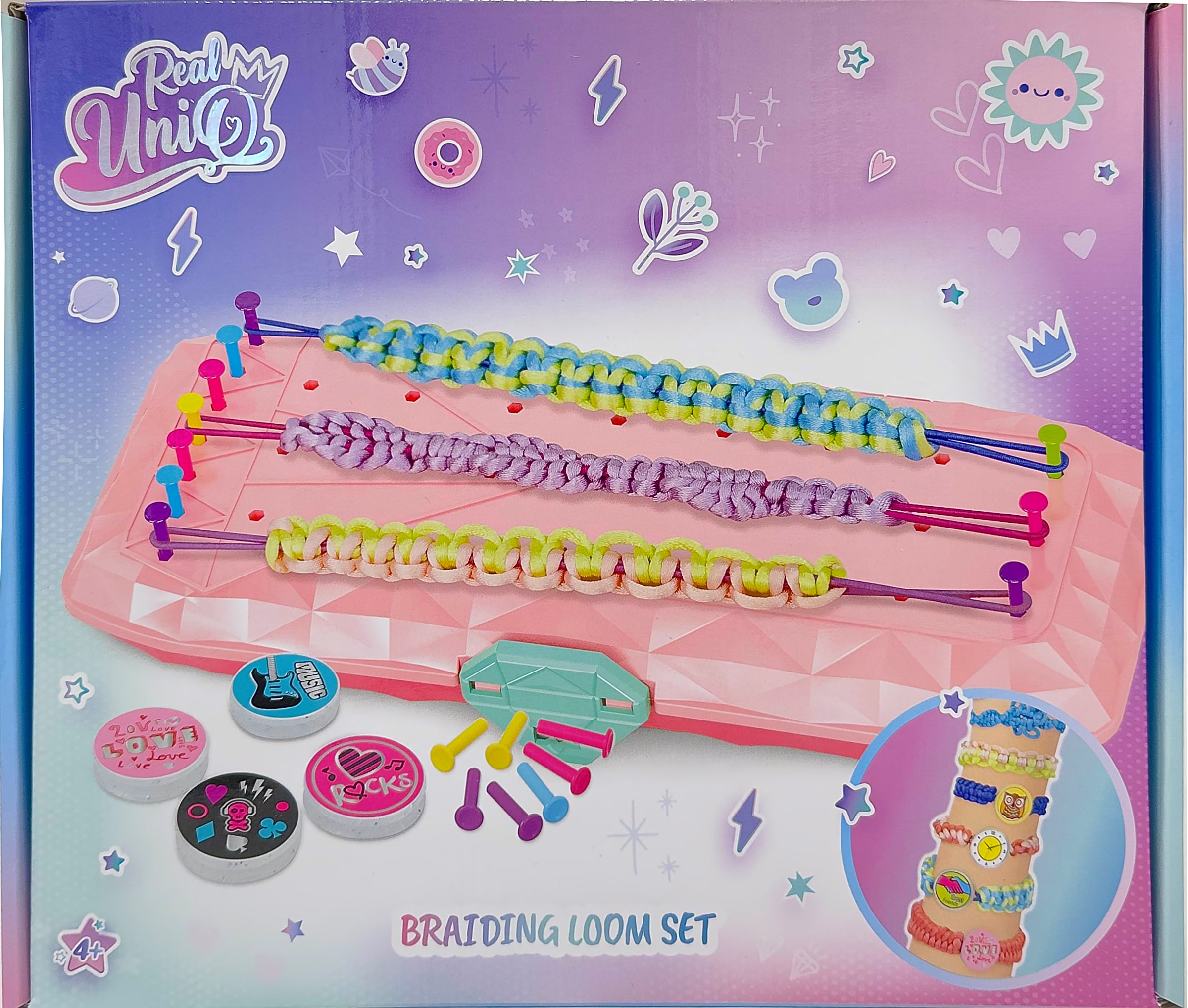 Real Uniq Braiding Loom Set - Spielzeug 30541