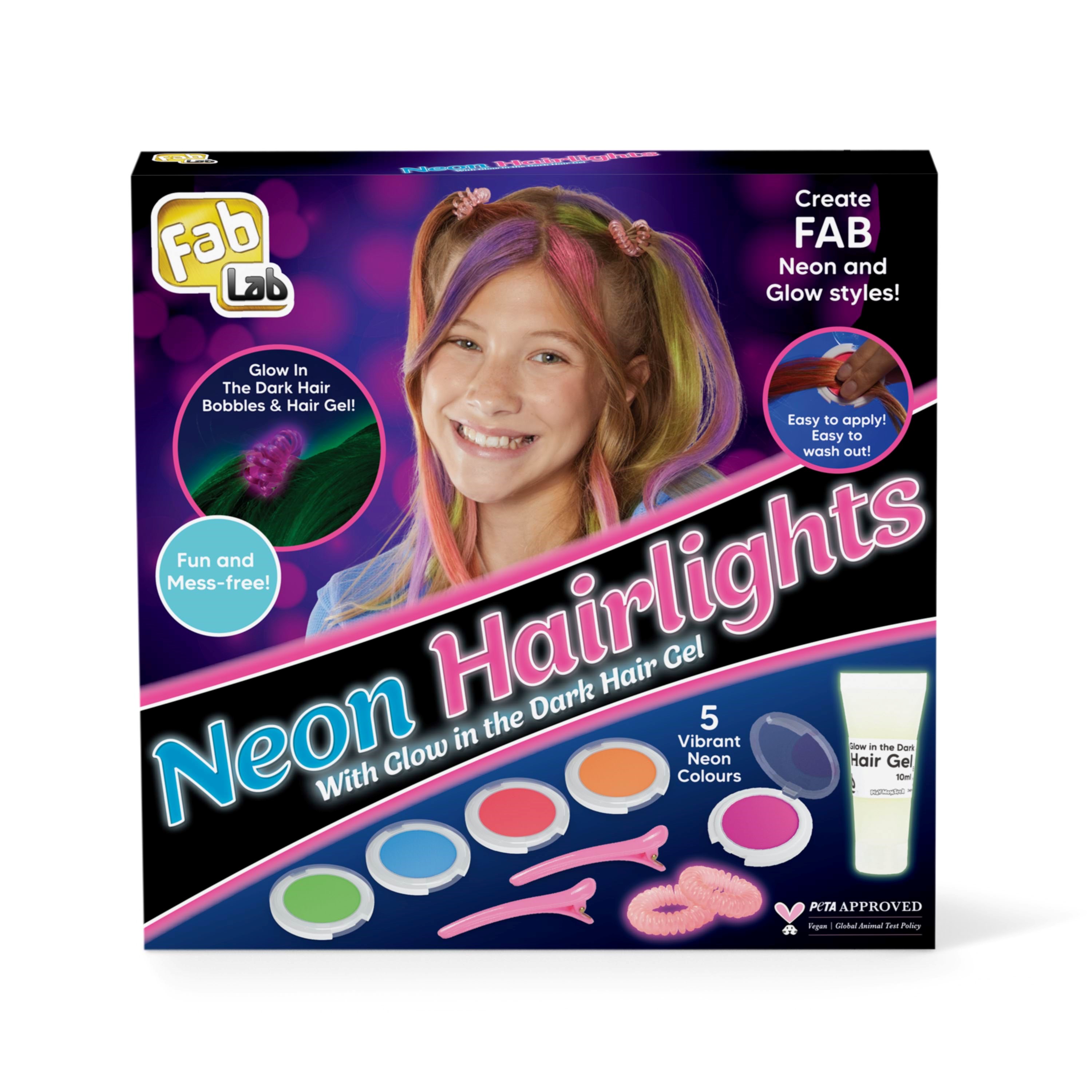 Fab Lab Hair Lights Glow in The Dark - Spielzeug