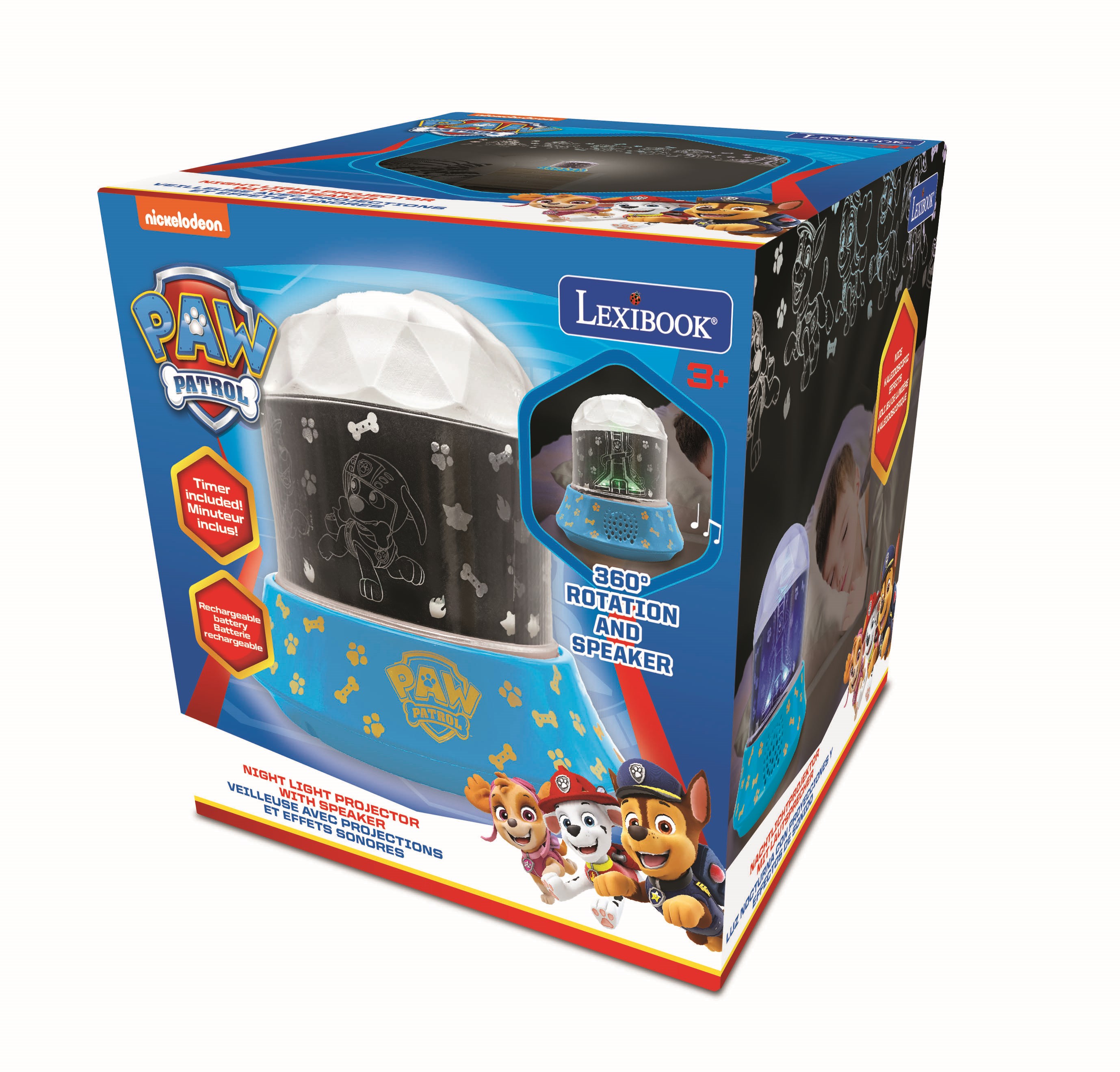Paw Patrol Night Light Projector With Speaker - Spielzeug 89002
