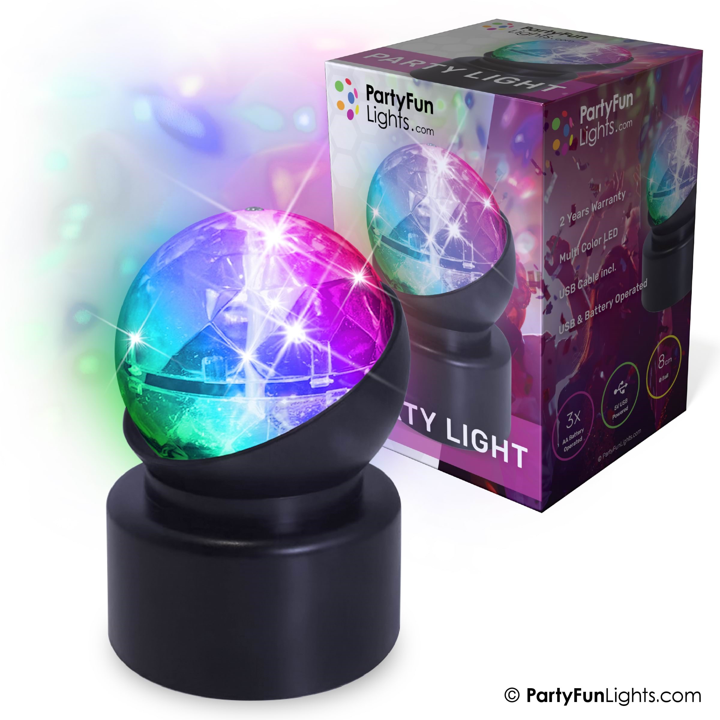 Party Funlight Mini Party Lampe Ø: 8cm - Musik 605200