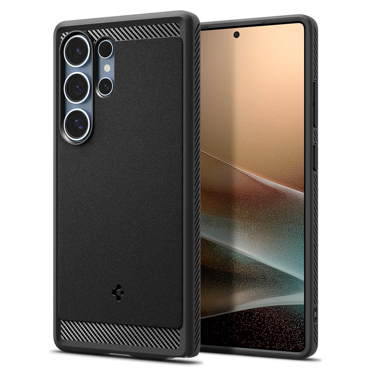 Spigen Rugged Armor Magsafe - Matte Black - Samsung Galaxy S25 Ultra - Handys Cover Cases