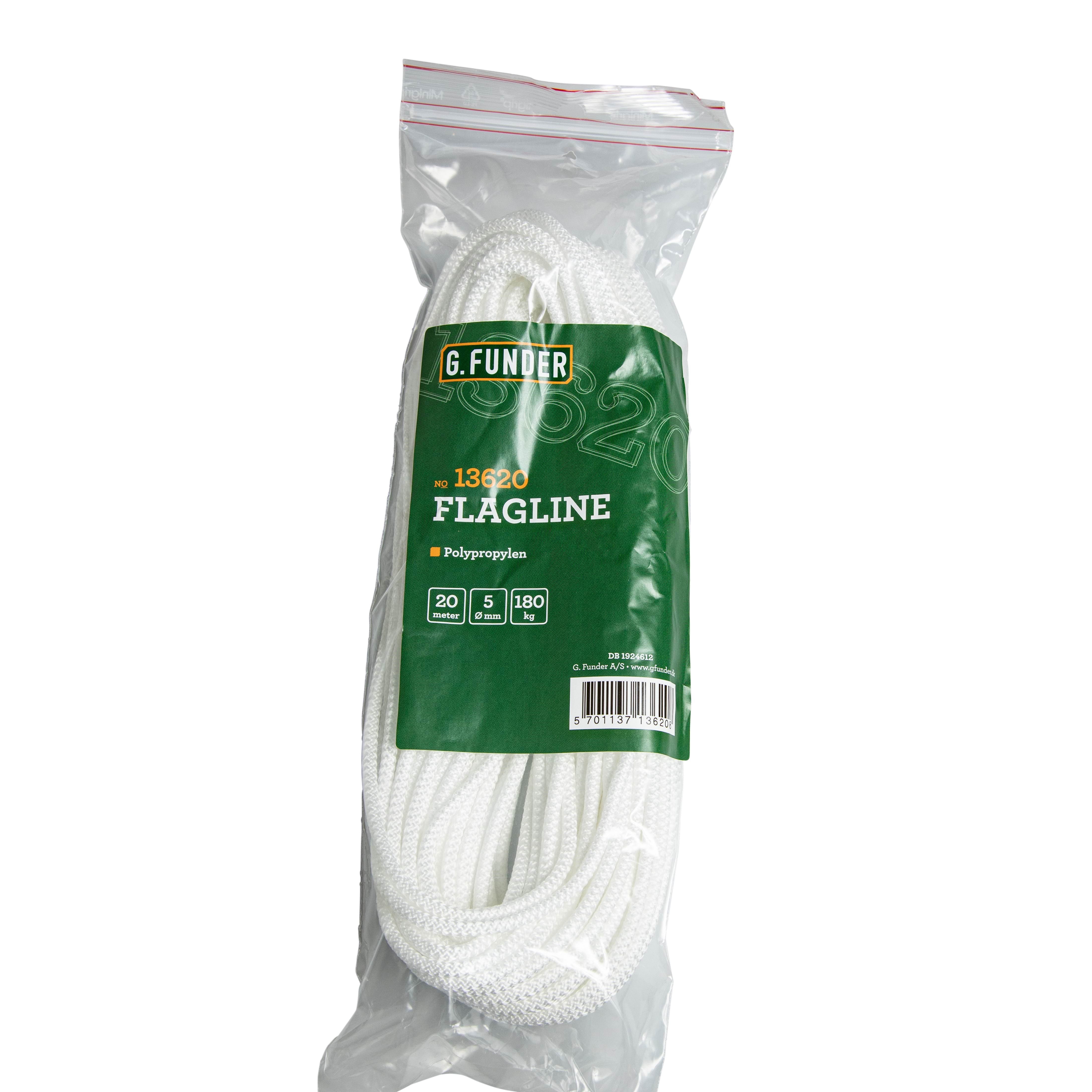 G.Funder Flagline Braided pp 5 mm 20 Meters - Reinigung