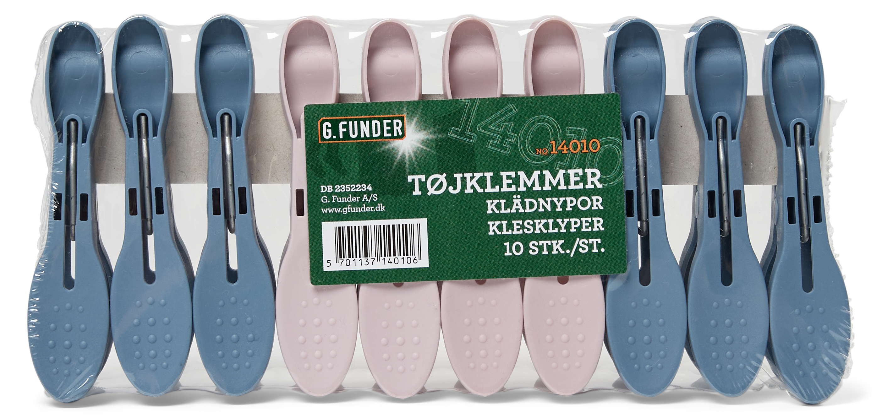 G.Funder Plastic Clothespin - 10 Pcs. Clips in a Pack. - Reinigung