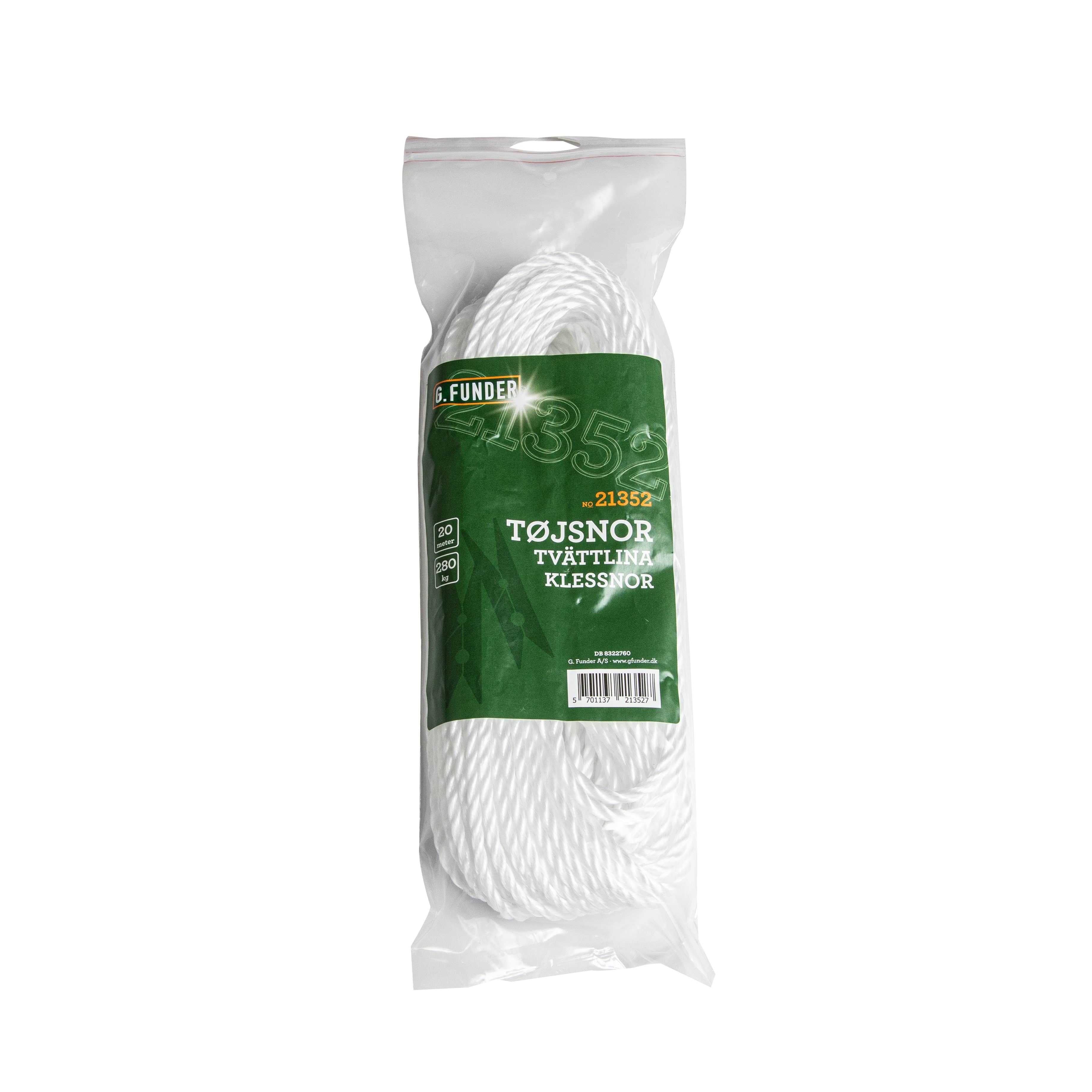 G.Funder Clothesline White Danaflex 4 mm 20 Meters - Reinigung 5701137213527