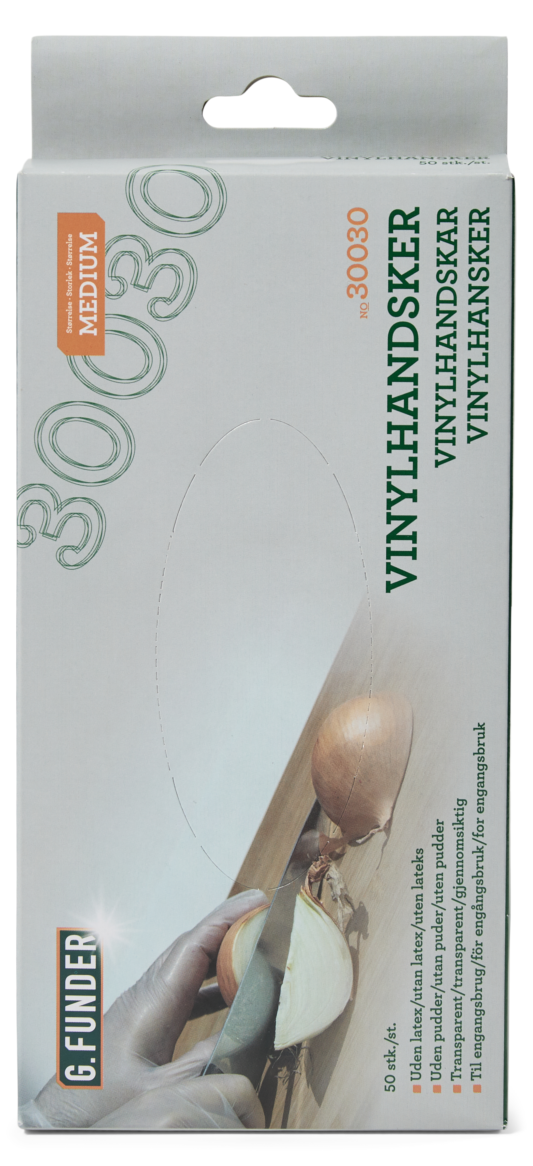 G.Funder Vinyl Gloves Size Medium 50 Pcs Per Pack - Reinigung
