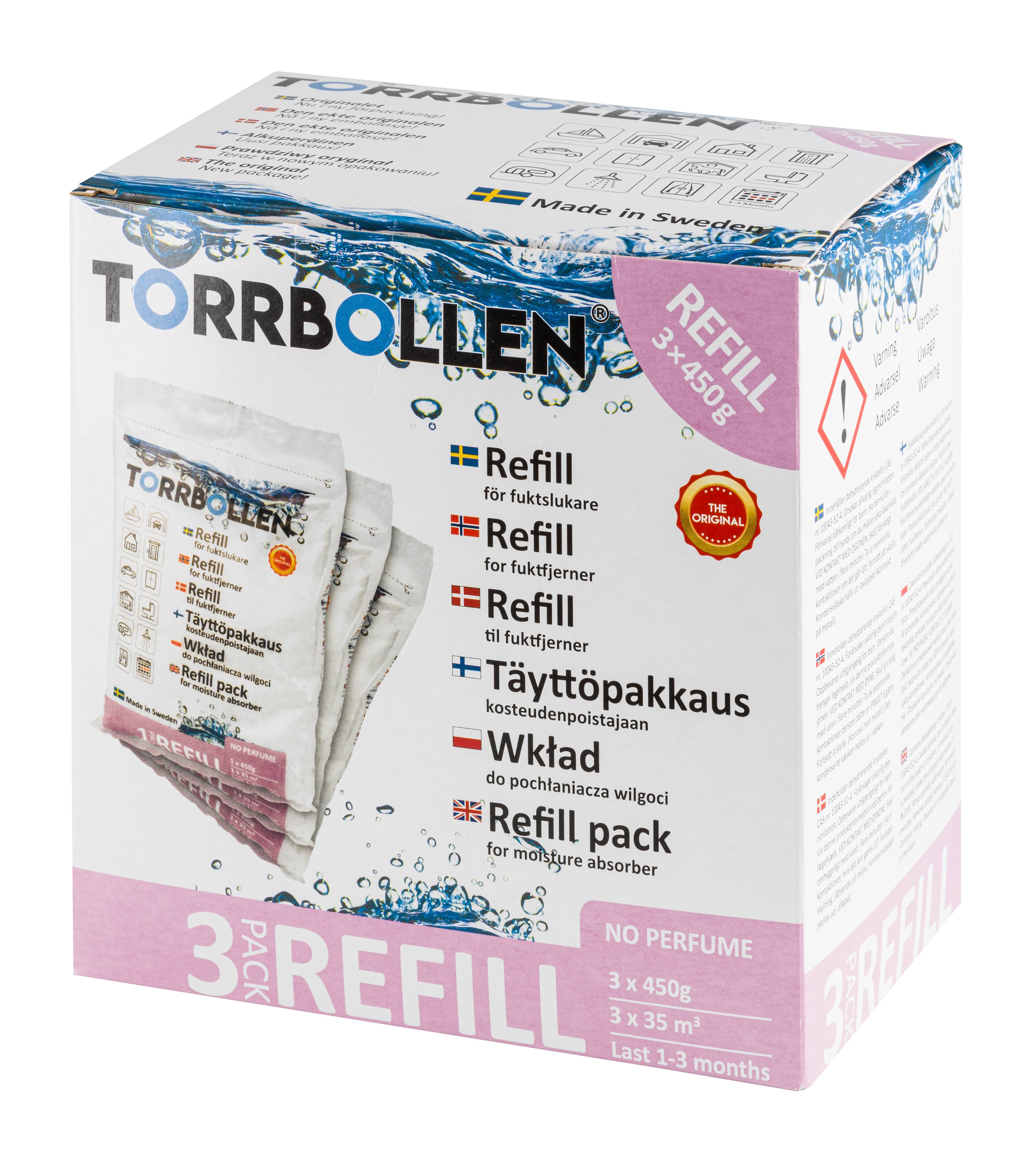 Torrbollen Dehumidifier Refill 3x450g - Reinigung